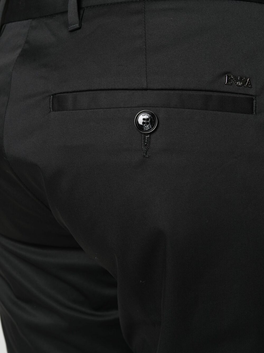 satin waistband slim-fit trousers - 5