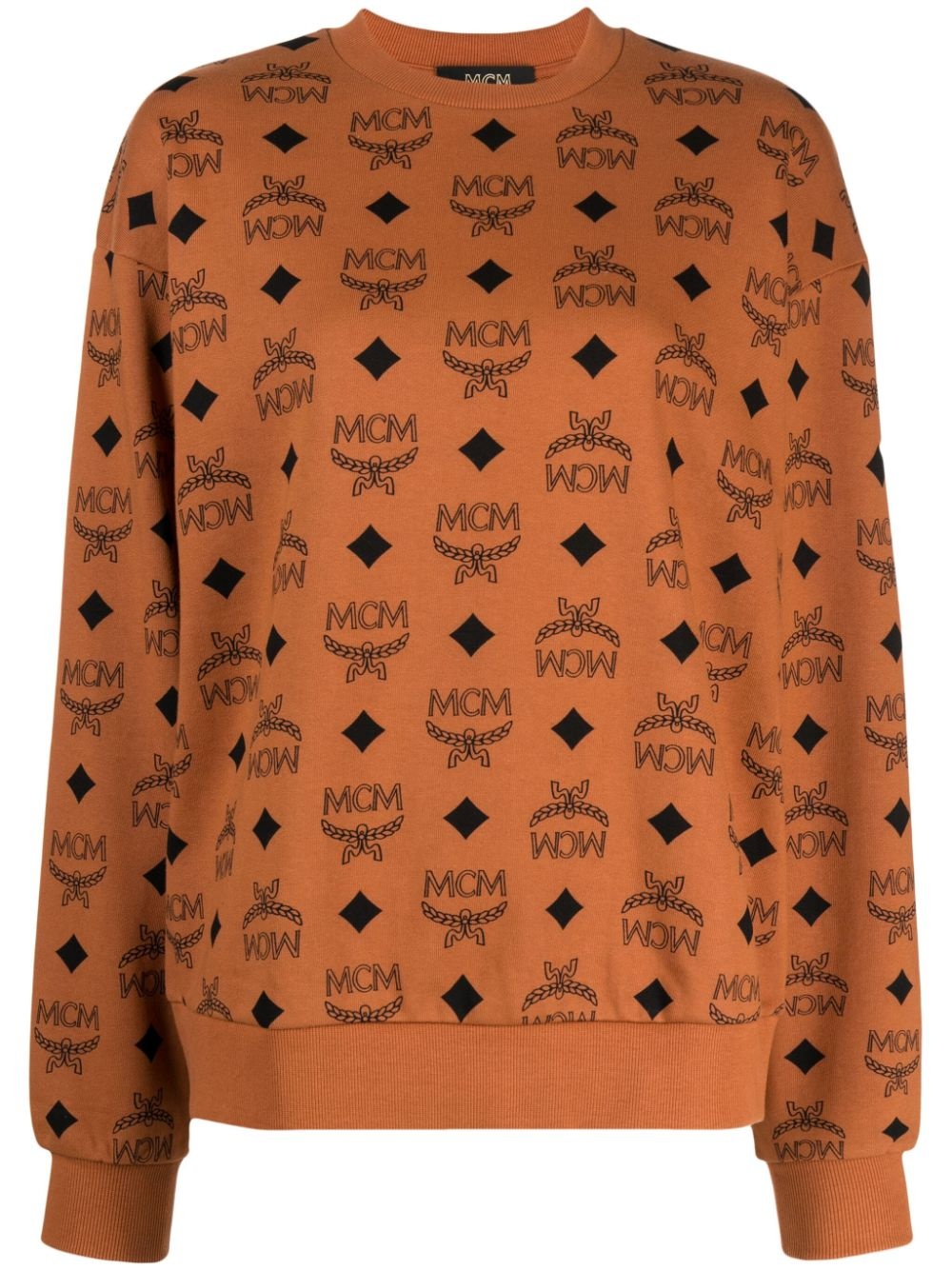MCM monogram-print cotton sweatshirt farfetch REVERSIBLE