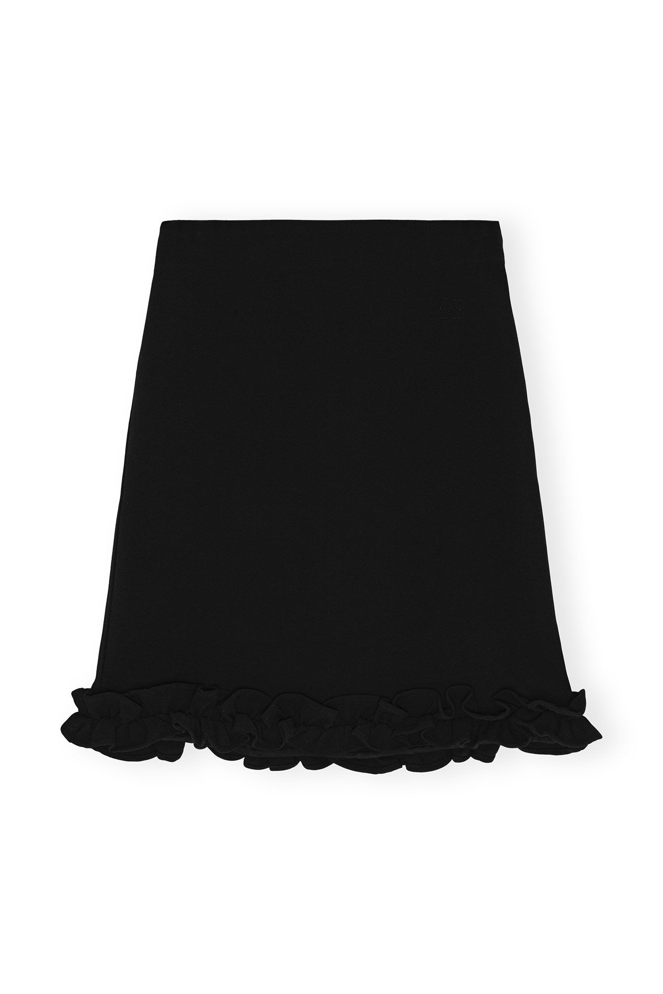 BLACK BONDED CREPE SKIRT - 9