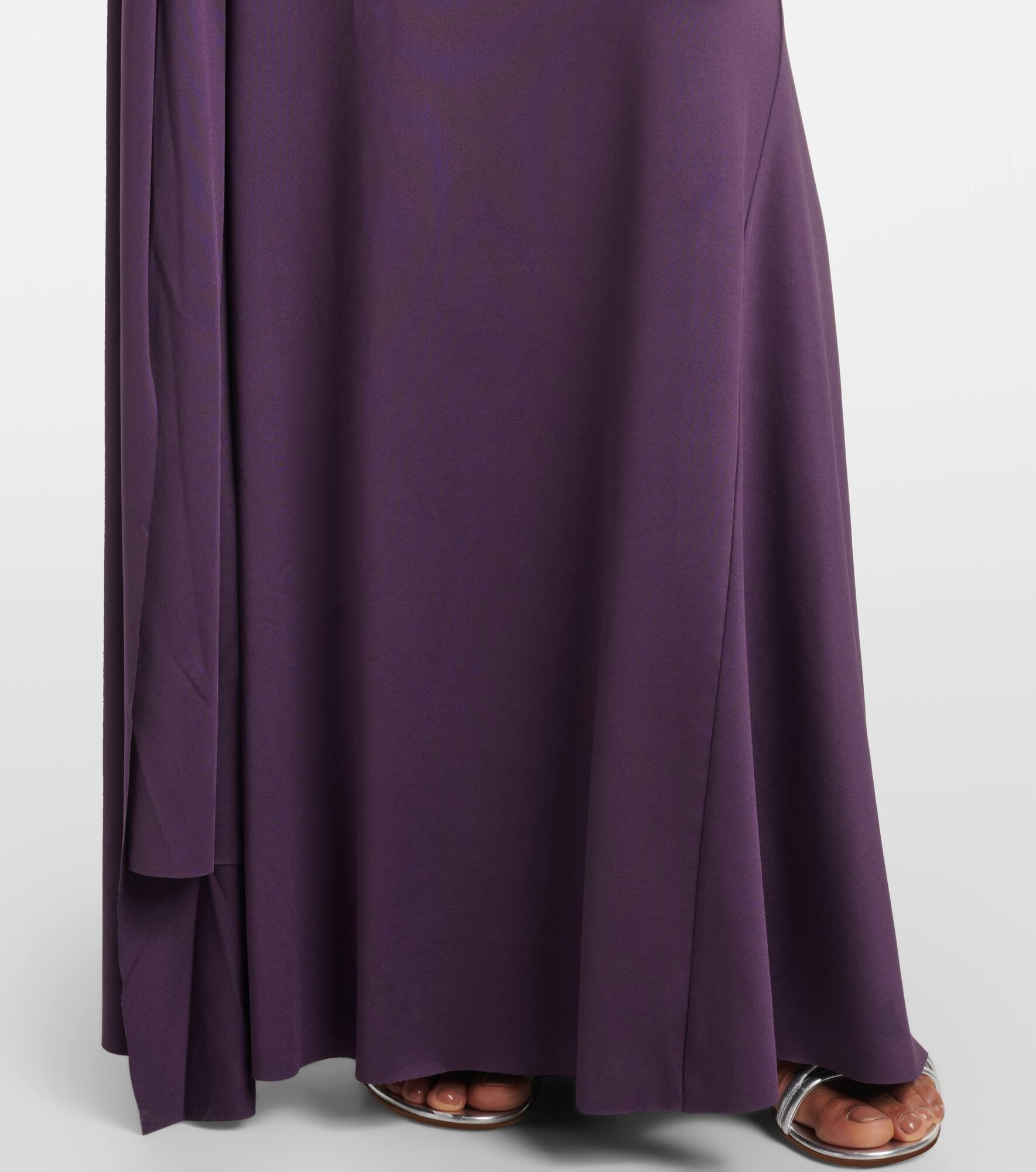 Cutout draped jersey maxi dress - 6