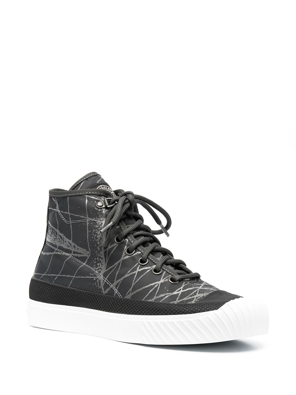 abstract-print high-top sneakers - 2