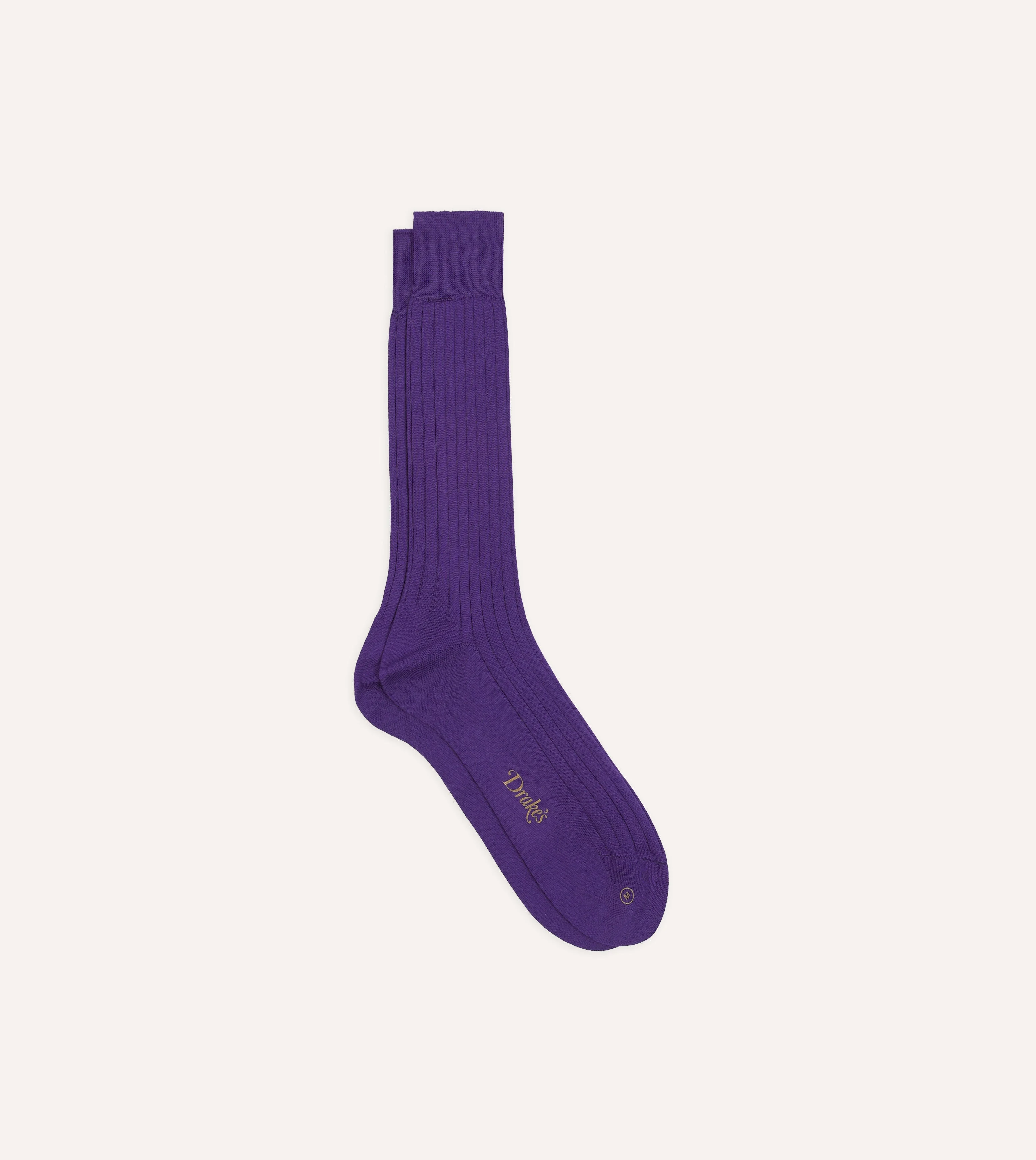 Purple Cotton Mid-Calf Socks - 1