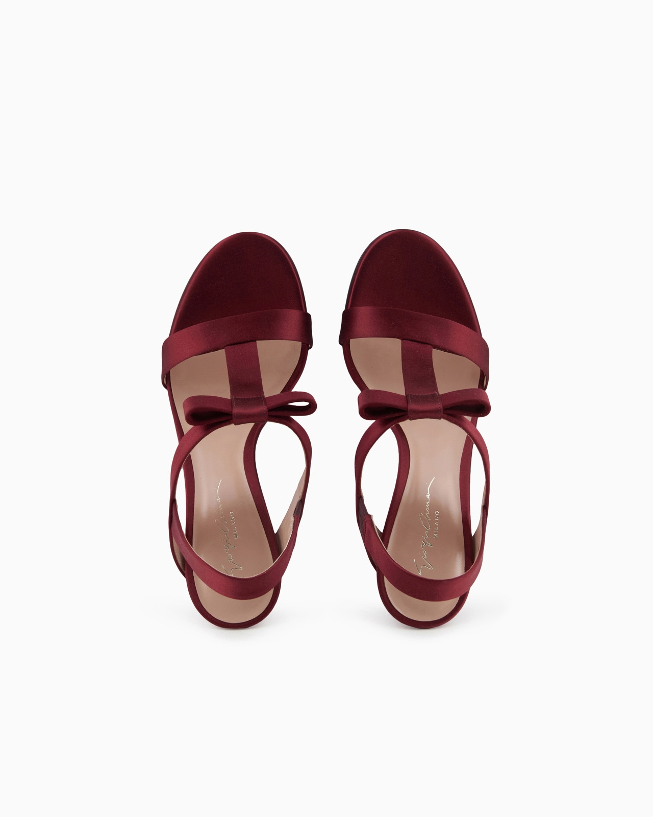 Brushed leather T-bar sandals with bow - 3