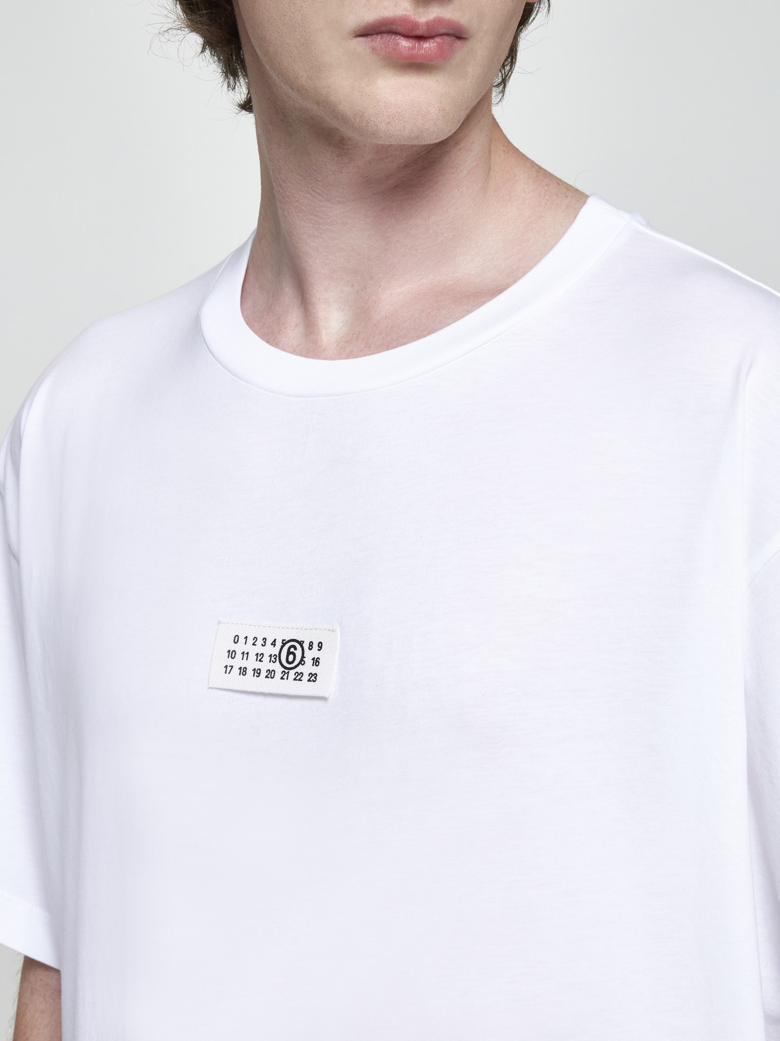 Tシャツ・カットソー MM6 MAISON MARGIELA WHITE T-SHIRT WITH NUMERIC SIGNATURE 19027522_41554015_600.jpg