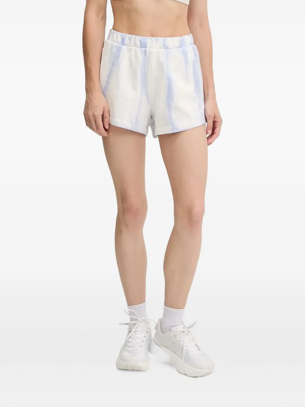 tie-dye logo-print mini shorts - 1