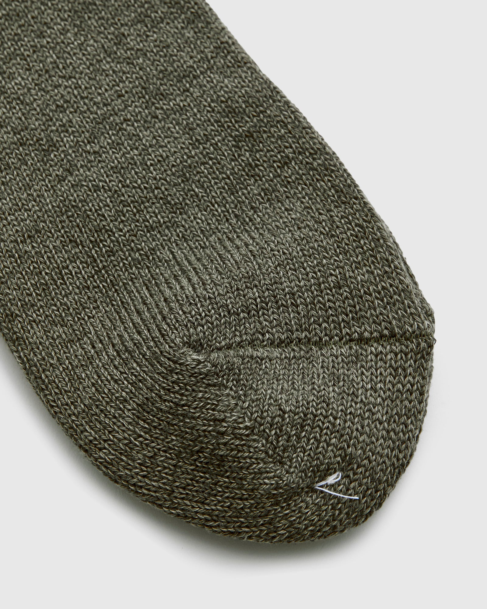Cabin Stripe Crew Sock in Moss - 3
