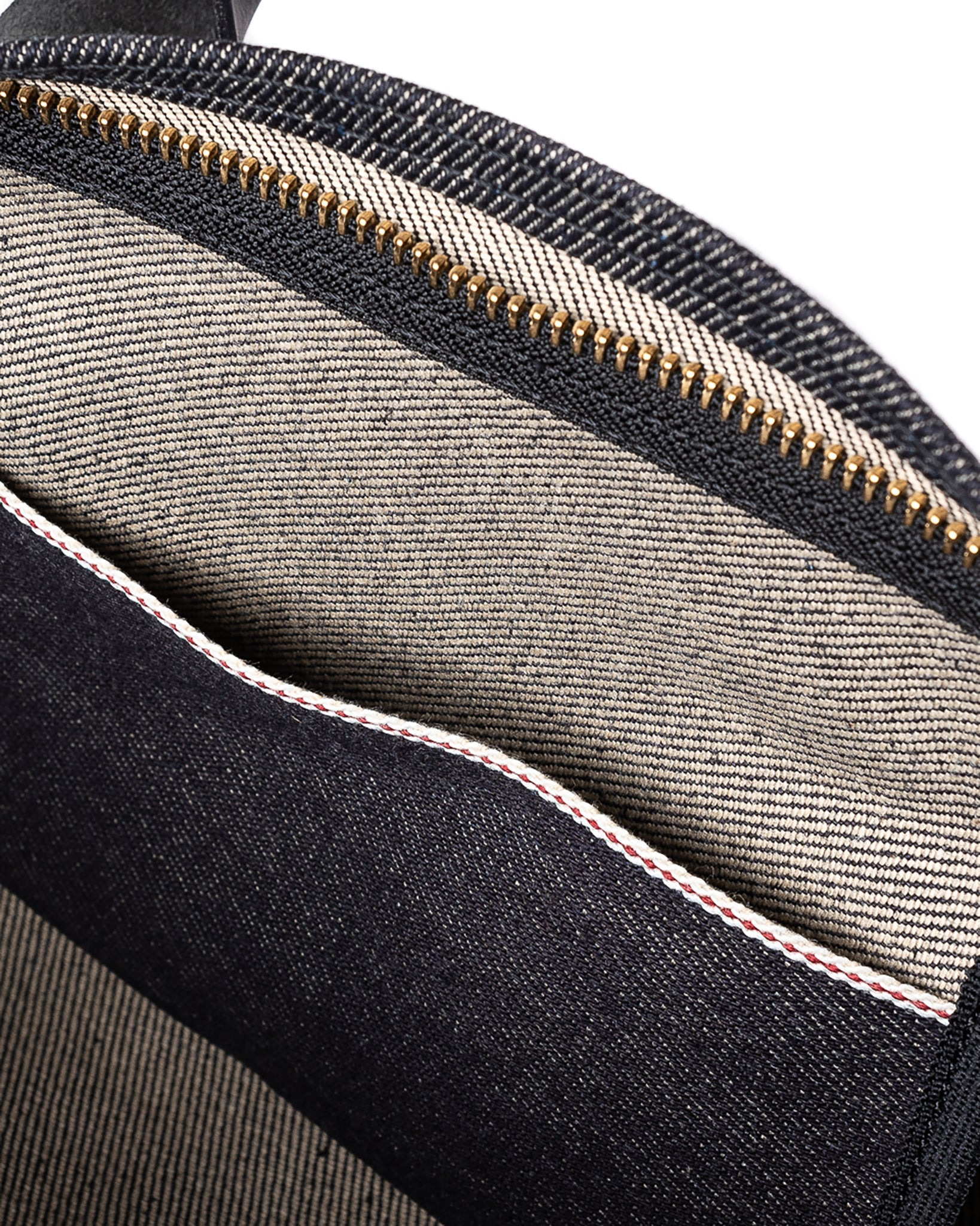IHE-35-IND 21oz Selvedge Denim and Buttero Leather Holdall - Indigo - 13