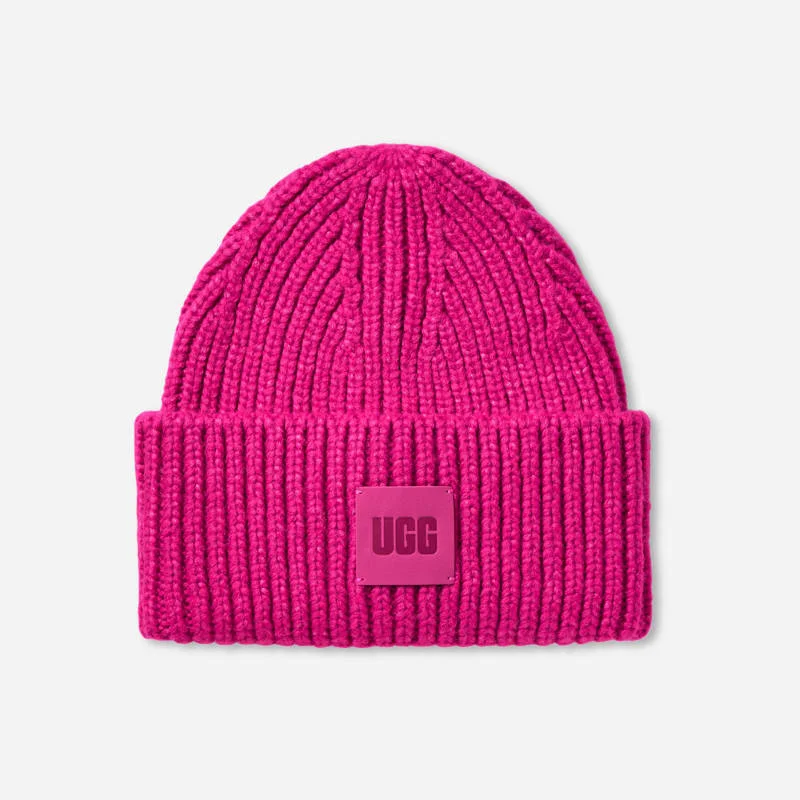 ® Women's Chunky Rib Beanie Acrylic Blend in Velvet Ribbon - 1