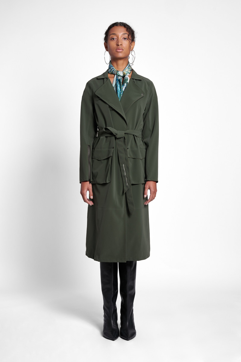 Kista Matte Trench Coat Green 7