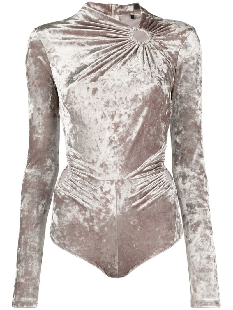 gathered-detail long-sleeve body 1