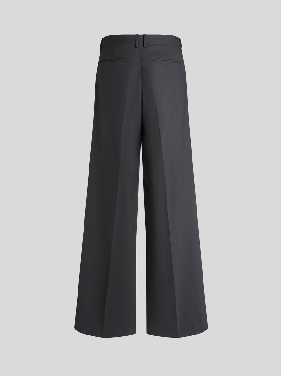 STRETCH WOOL TROUSERS WITH PLEATS - 6