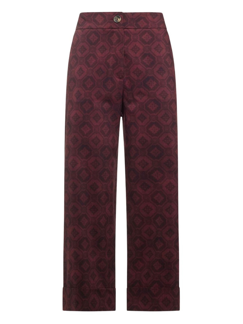 geometric-print trousers 1
