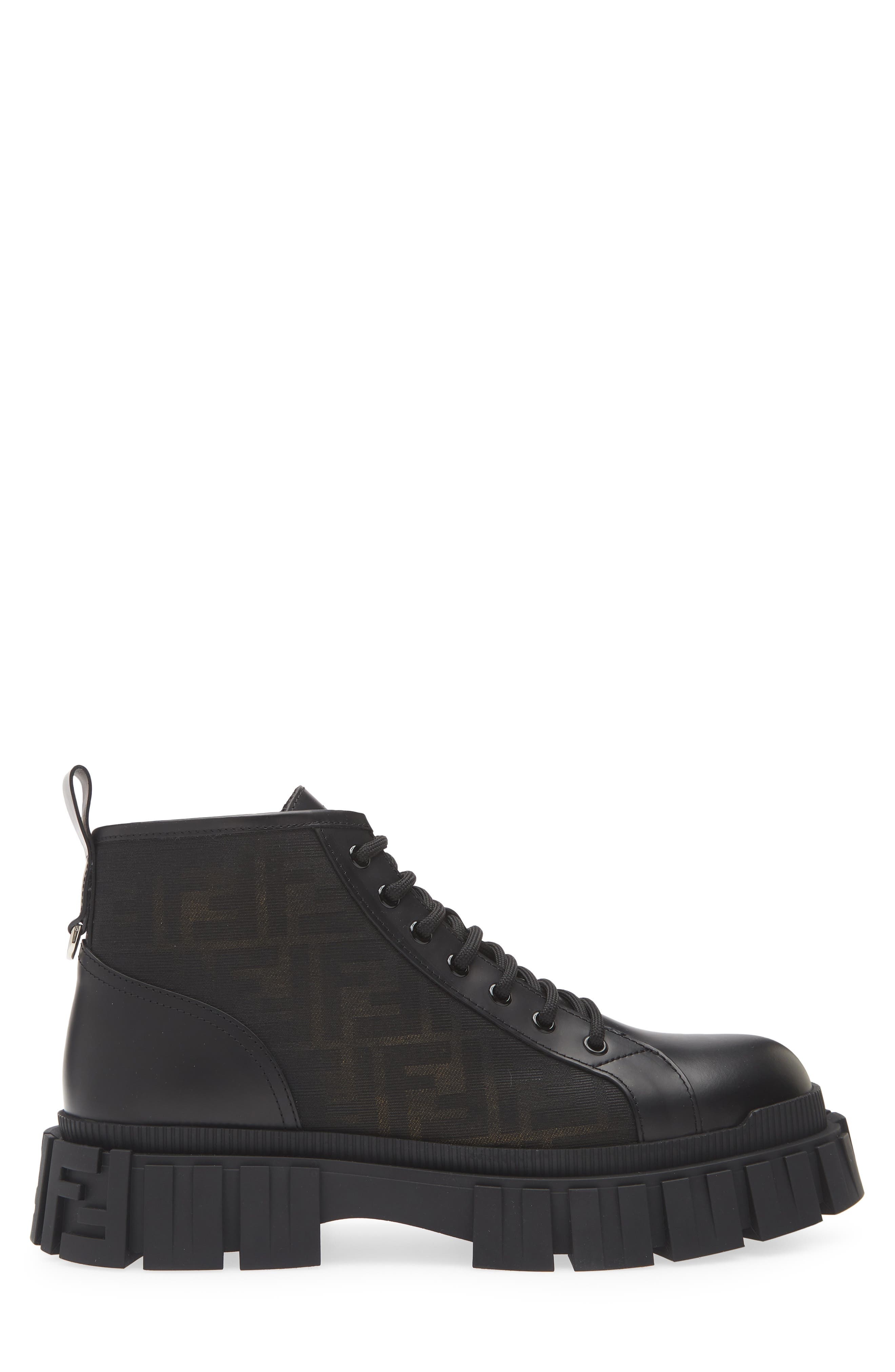 Fendi Force Biker Boot in Nero Tab Nero Nero at Nordstrom - 3