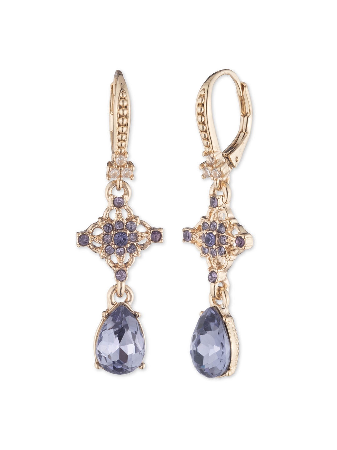 TANZANITE LACE STONE DROP EARRING - 1