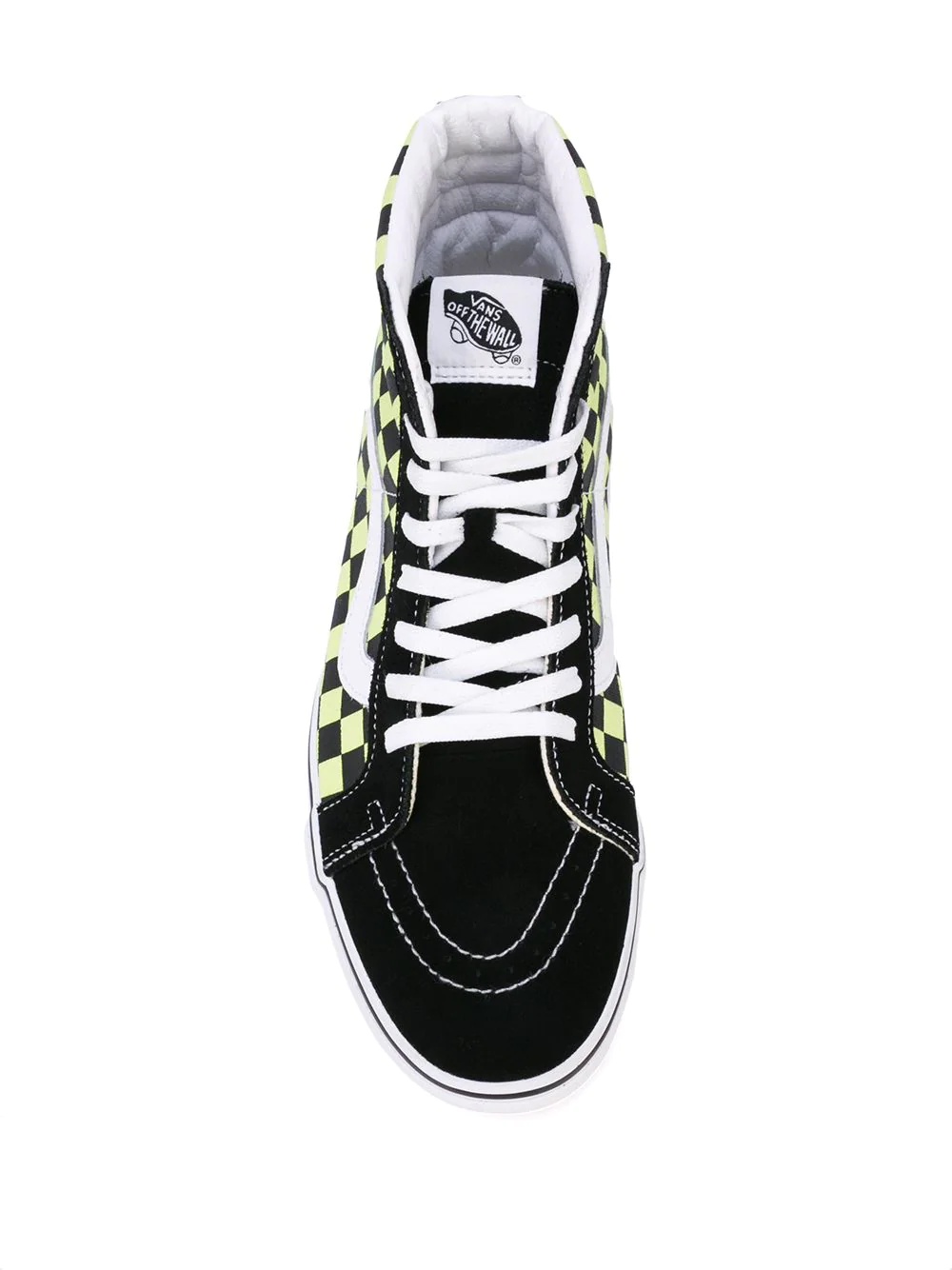 checkered hi-top sneakers - 4