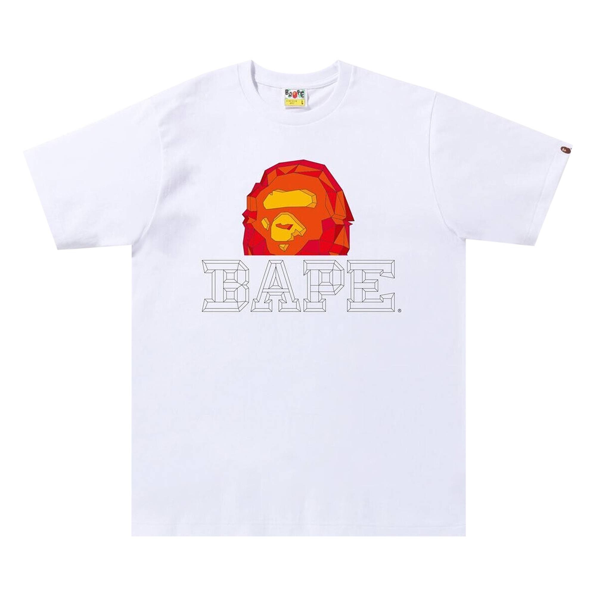 BAPE Polygon Ape Head Tee 'White' - 1