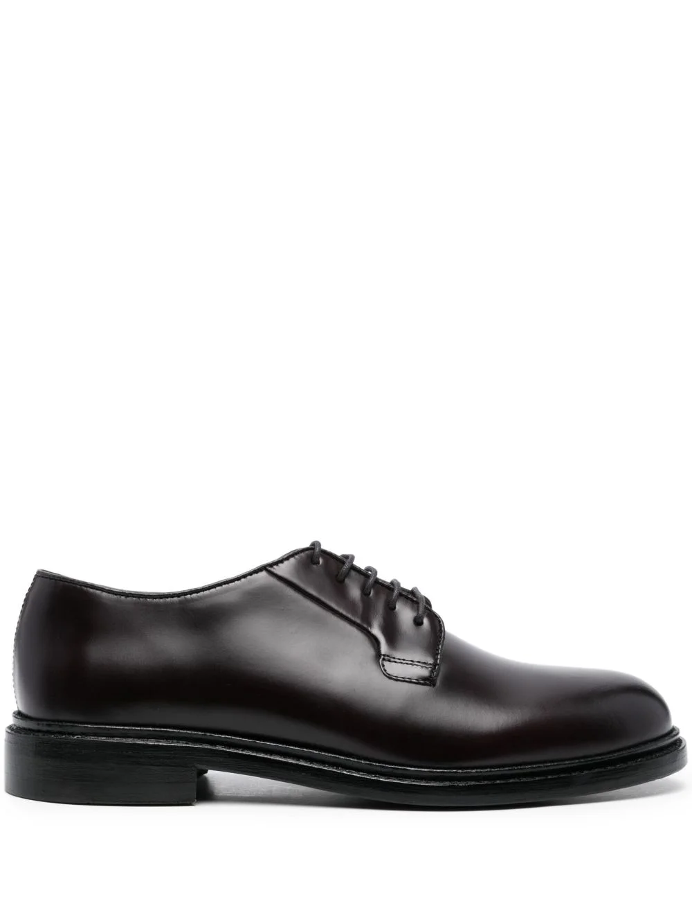 round-toe leather shoes - 1