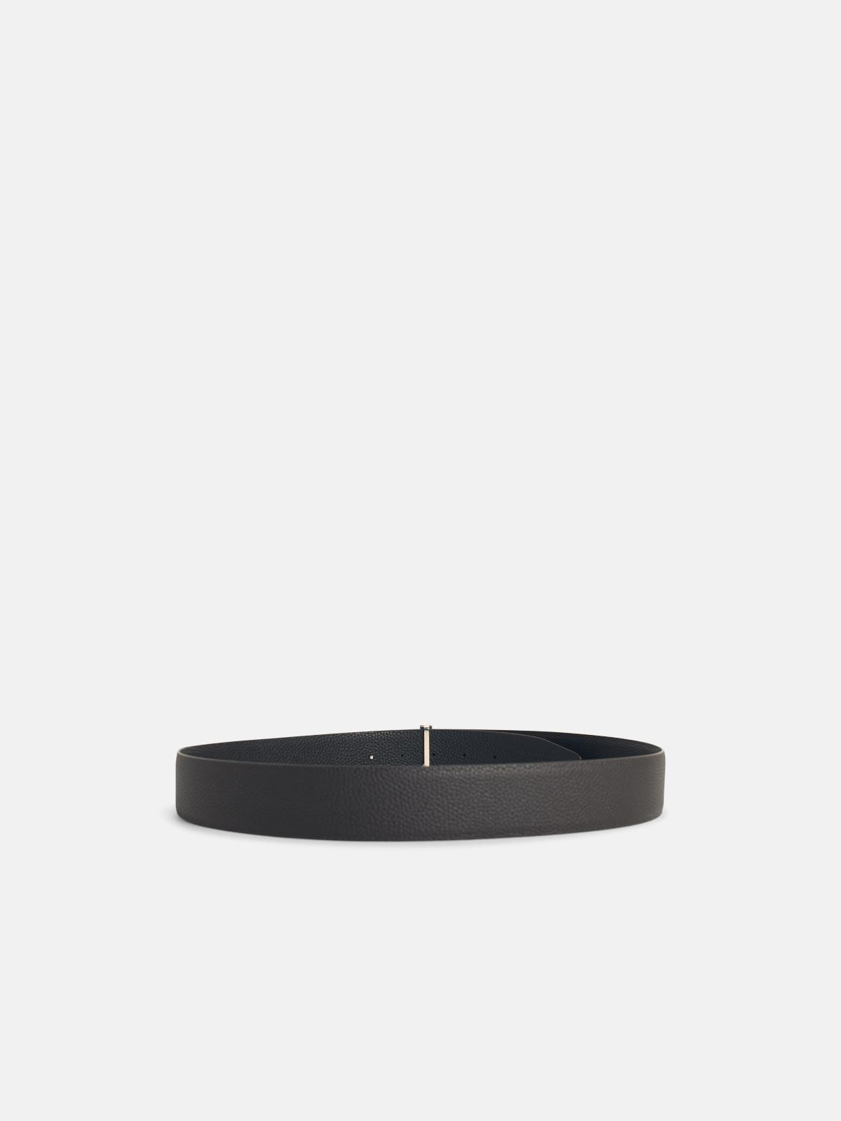 REVERSIBLE BROWN LEATHER BELT - 2
