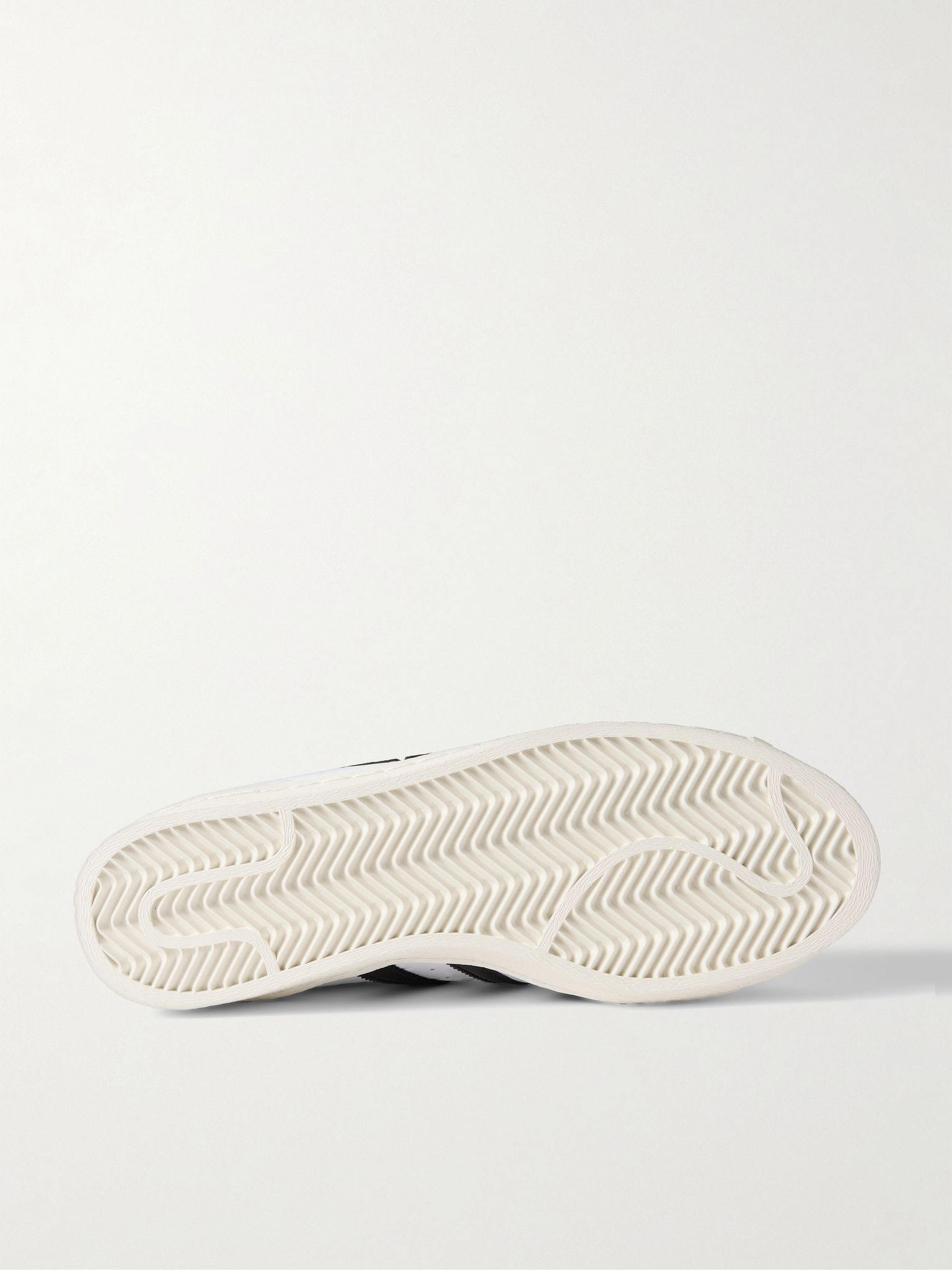 + BAPE Superstar Logo-Embossed Leather Sneakers White - 3