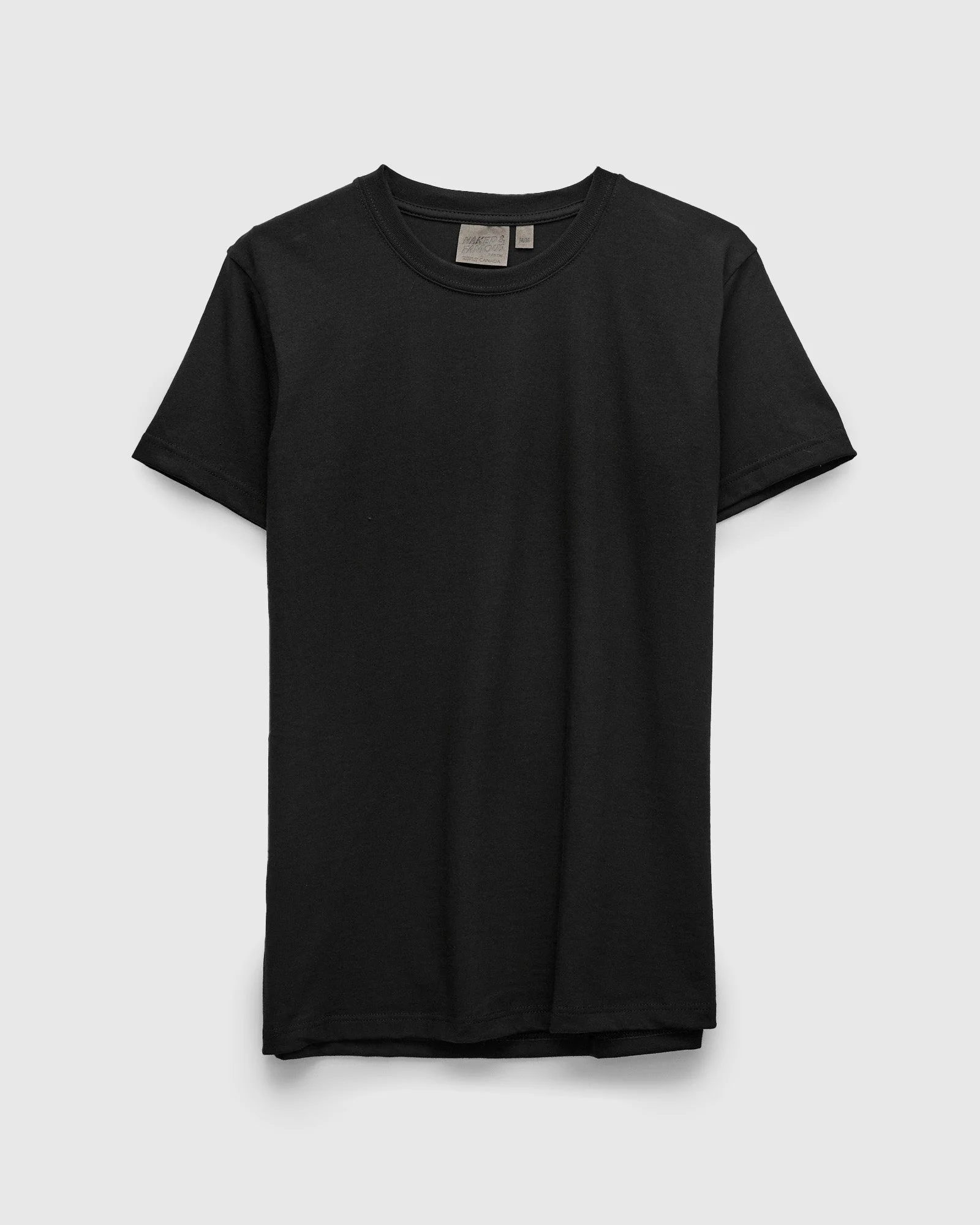 Circular-Knit T-Shirt in Black - 1