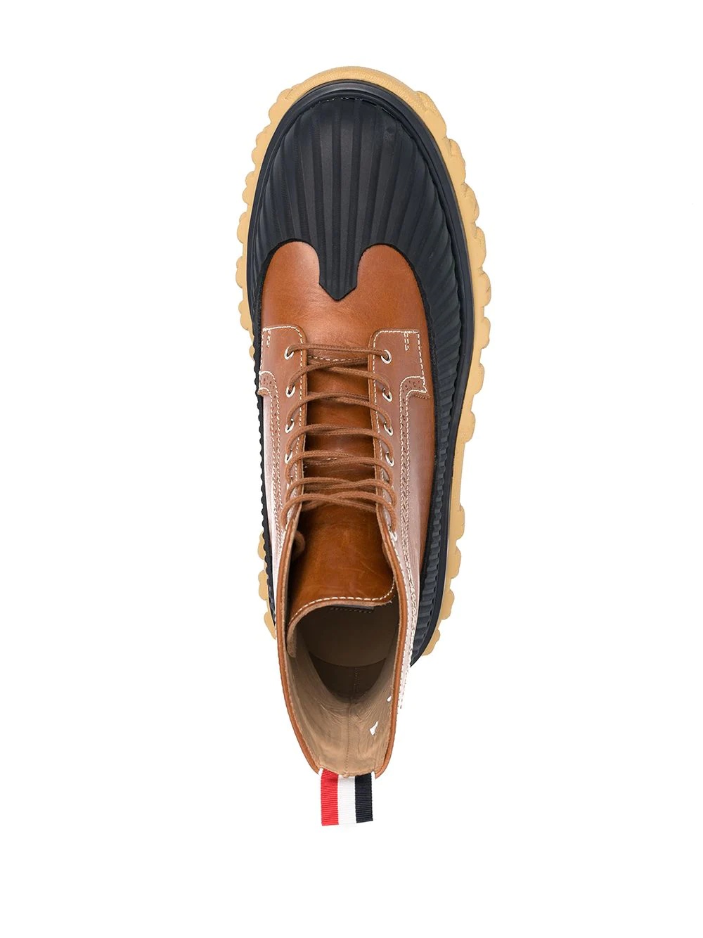 covered outsole wingtip boots - 4