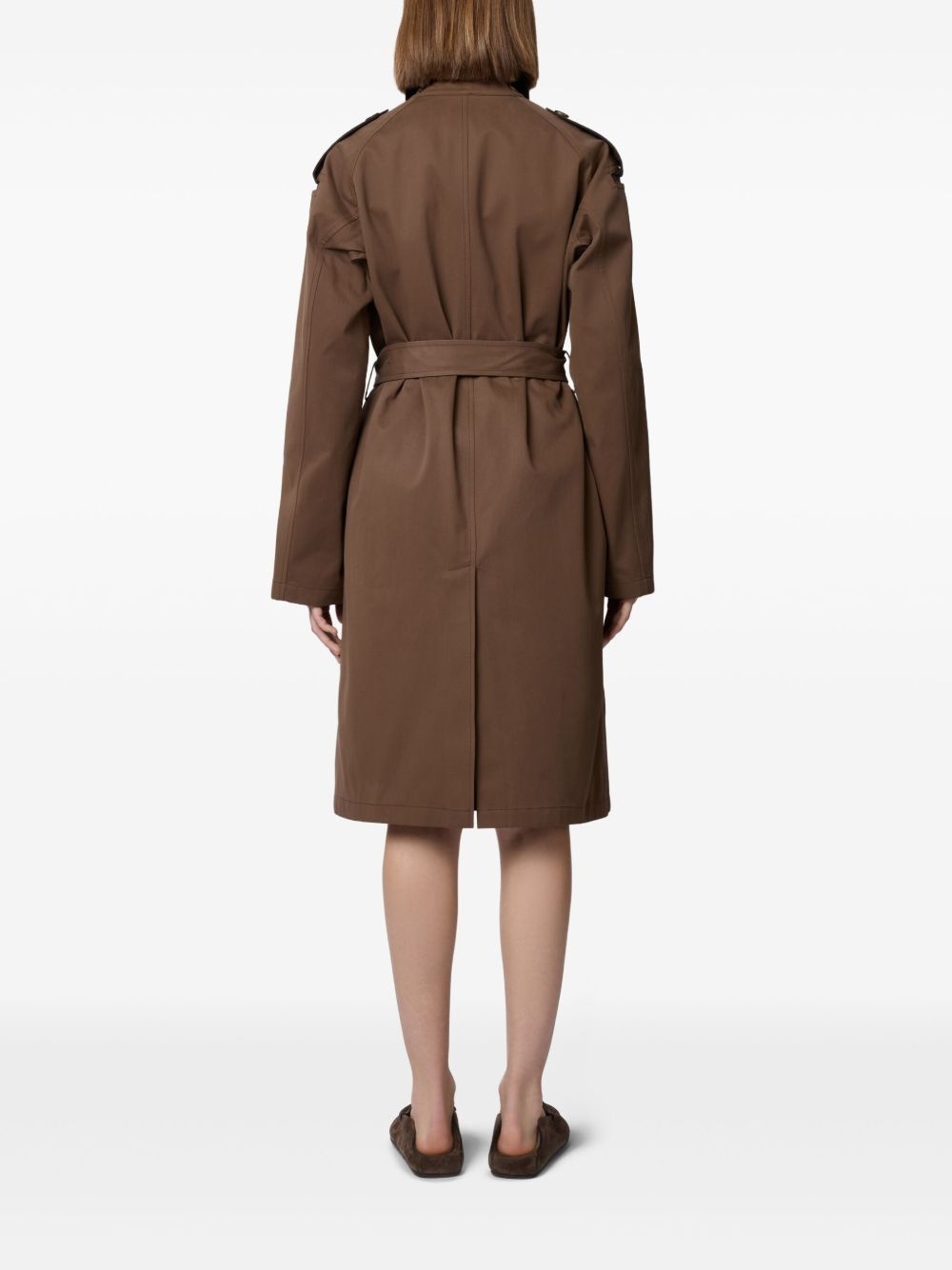 belted trench coat - 3