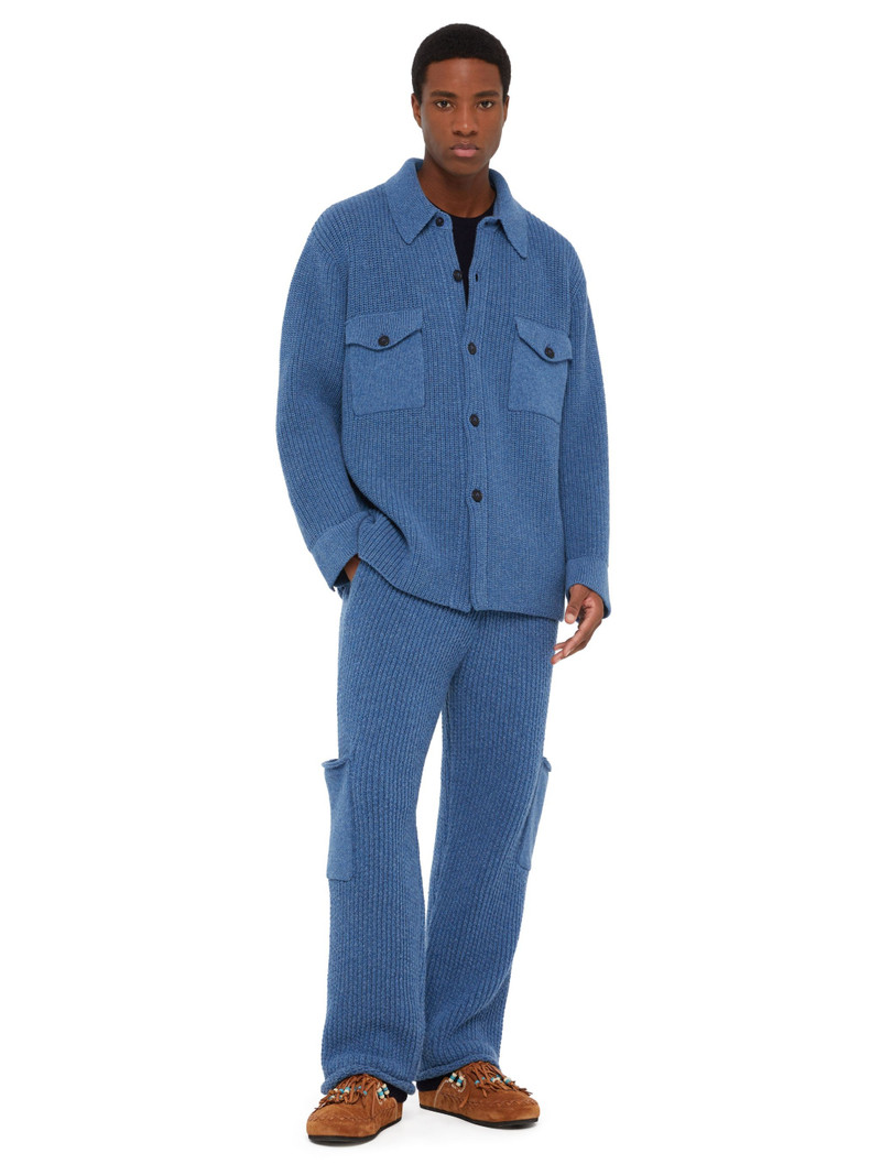 Alanui Knitted Ribbed “Denim” Overshirt outlook