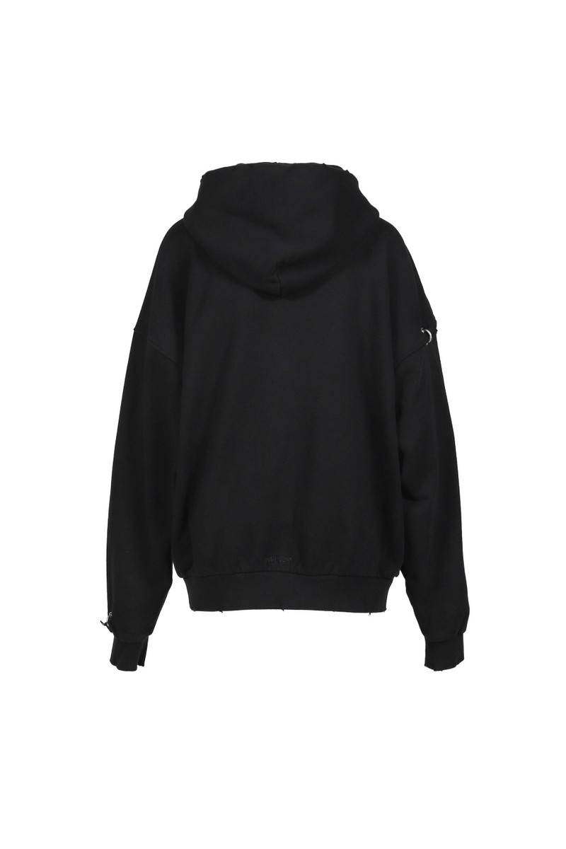 We11done PIERCING DETAIL ZIP-UP HOODIE / BLK outlook