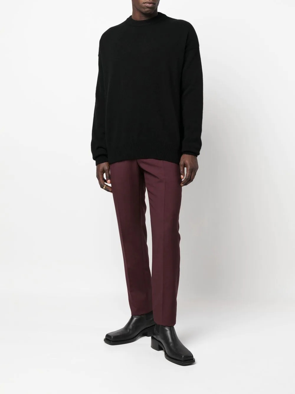 crew-neck wool-mohair jumper - 2