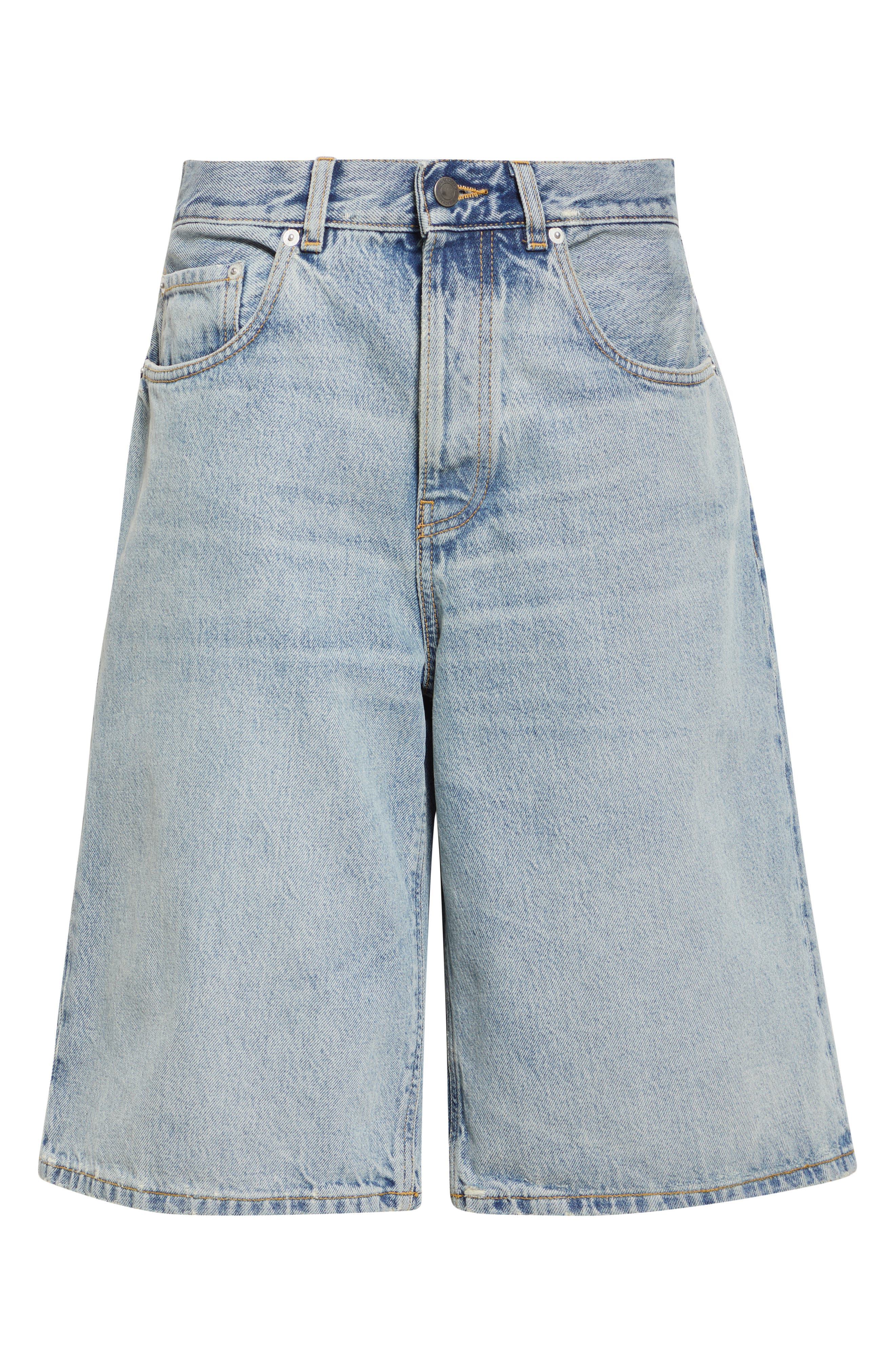 Haikure New Becky Wide Leg Denim Shorts in Authentic Wash at Nordstrom - 6