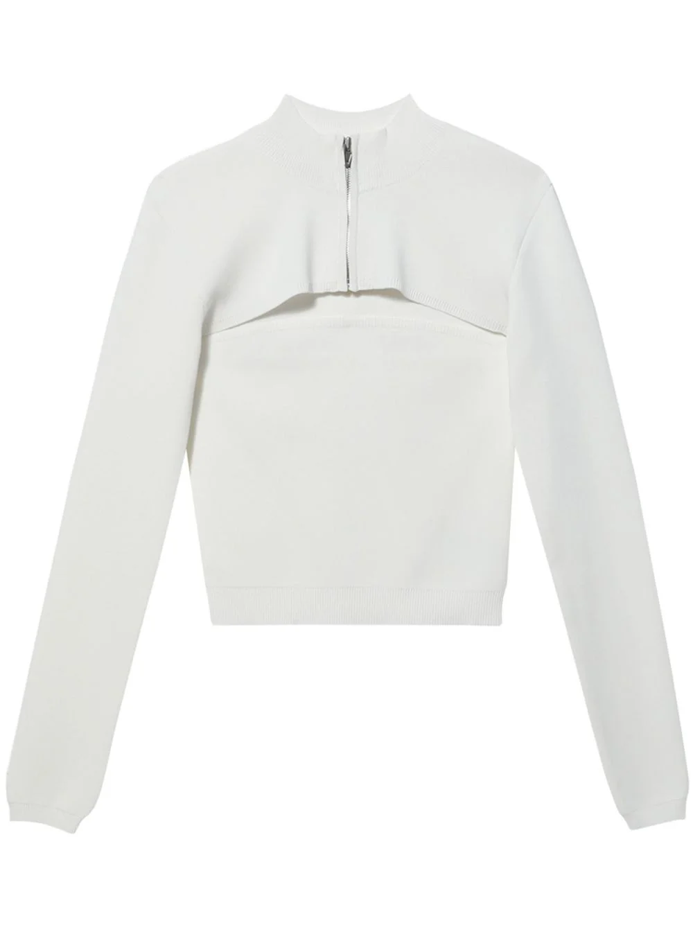 high-neck zipped jumper - 1