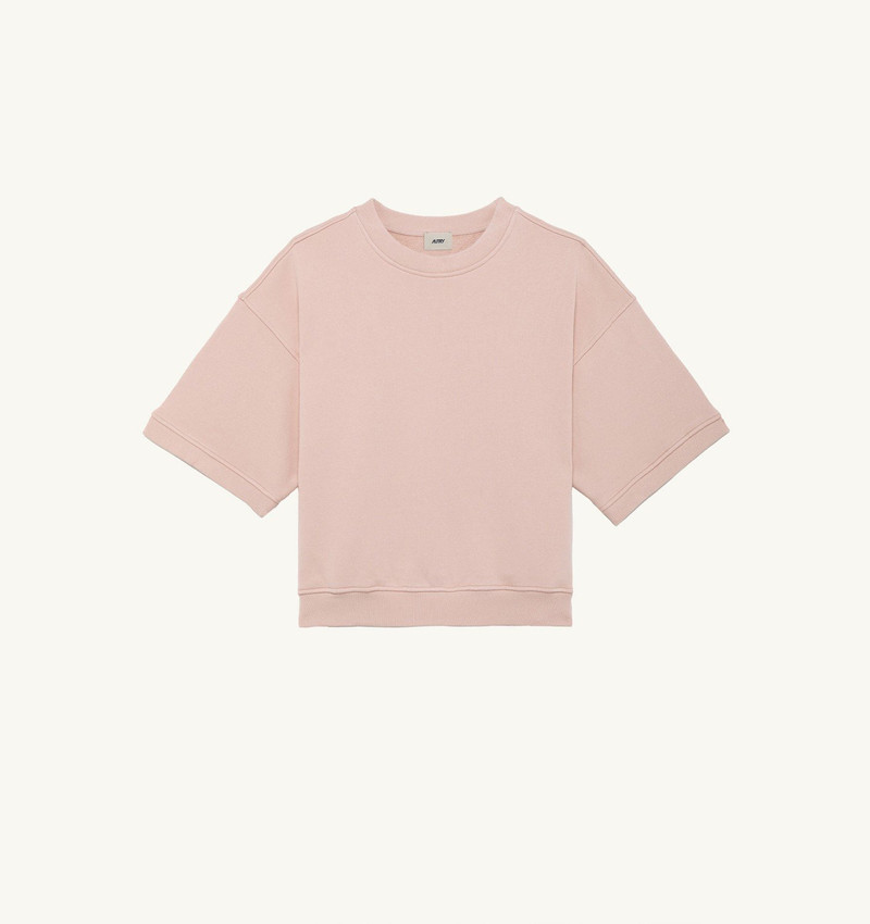 SHORT SLEEVE SWEATSHIRT TOP WOMAN 1