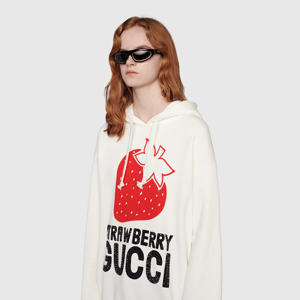 'Strawberry Gucci' cotton sweatshirt - 5