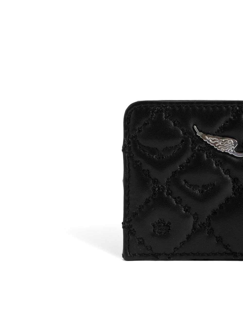 quilted logo-plaque cardholder - 3