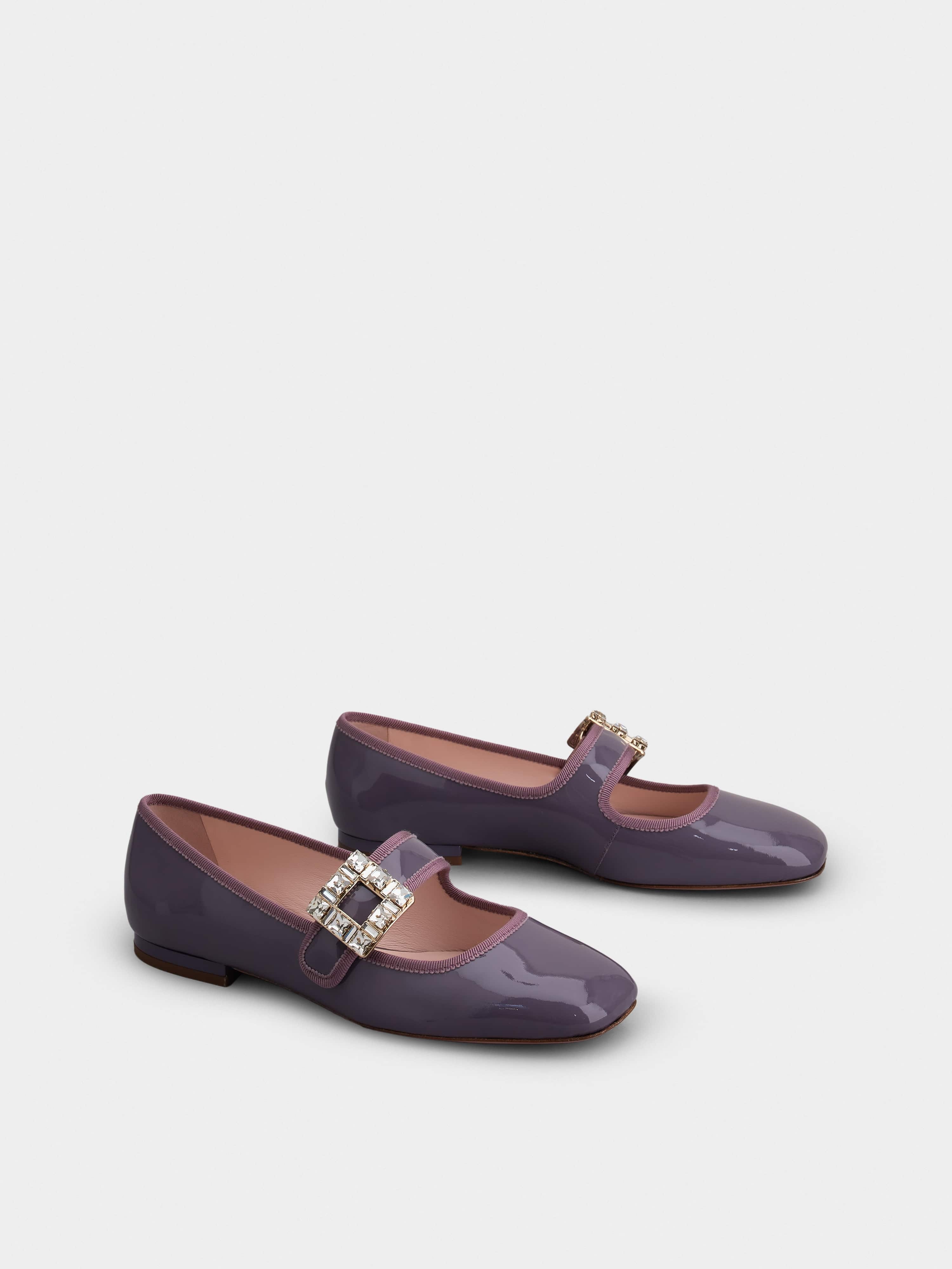 Très Vivier Strass Buckle Babies Ballerinas in Patent Leather - 2