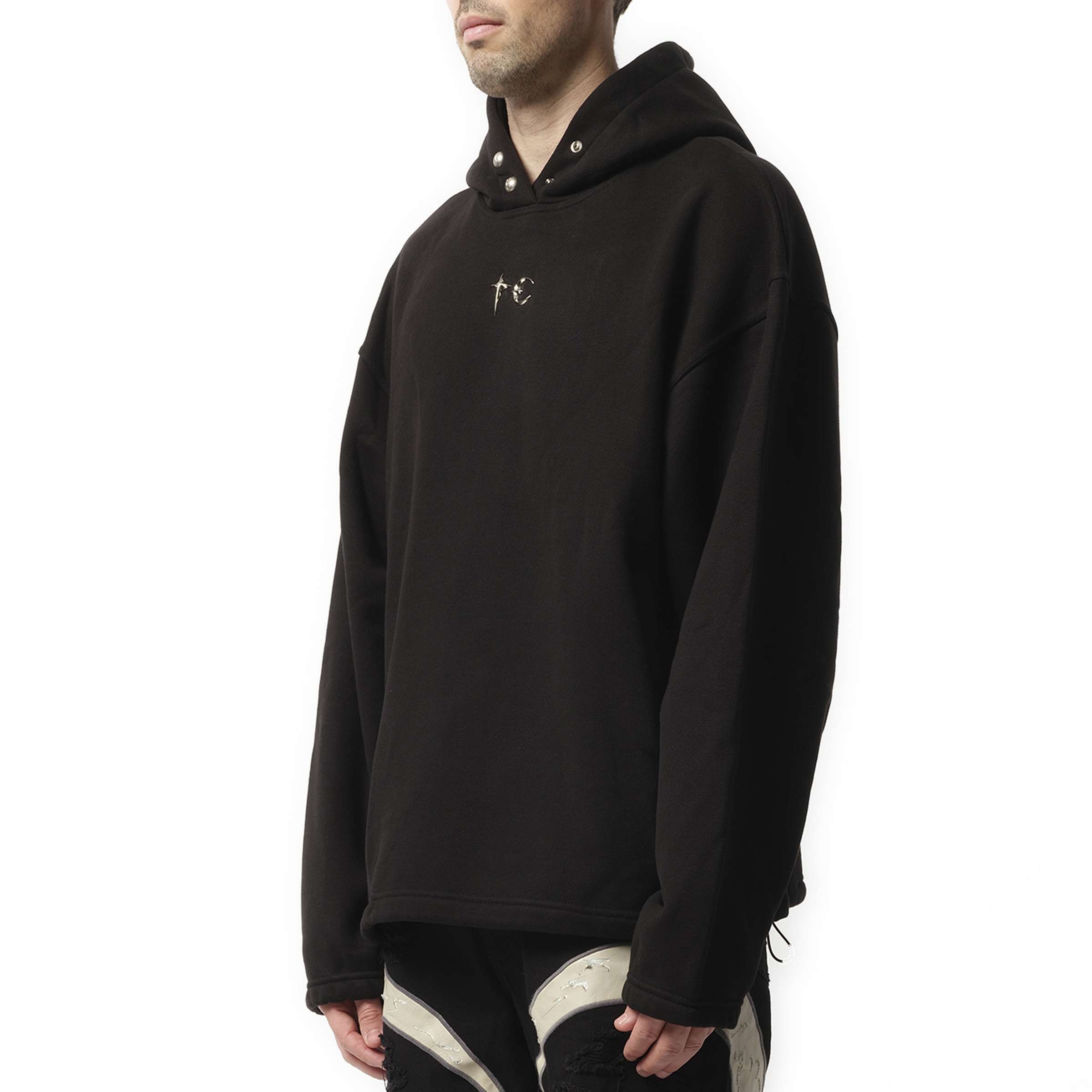 Color Emblem Hoodie in Black - 5