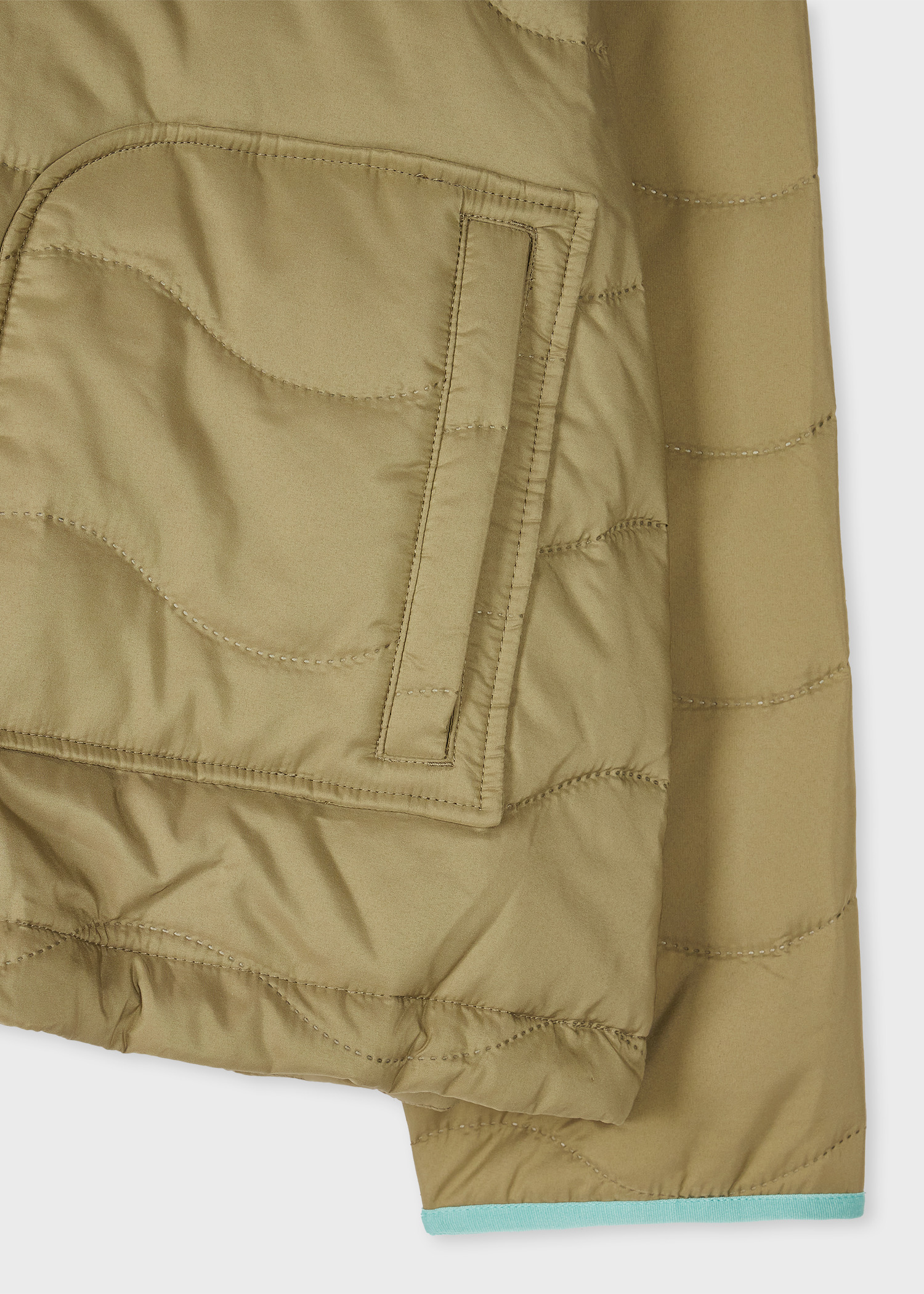 Women's Khaki Quilt Jacket - 4