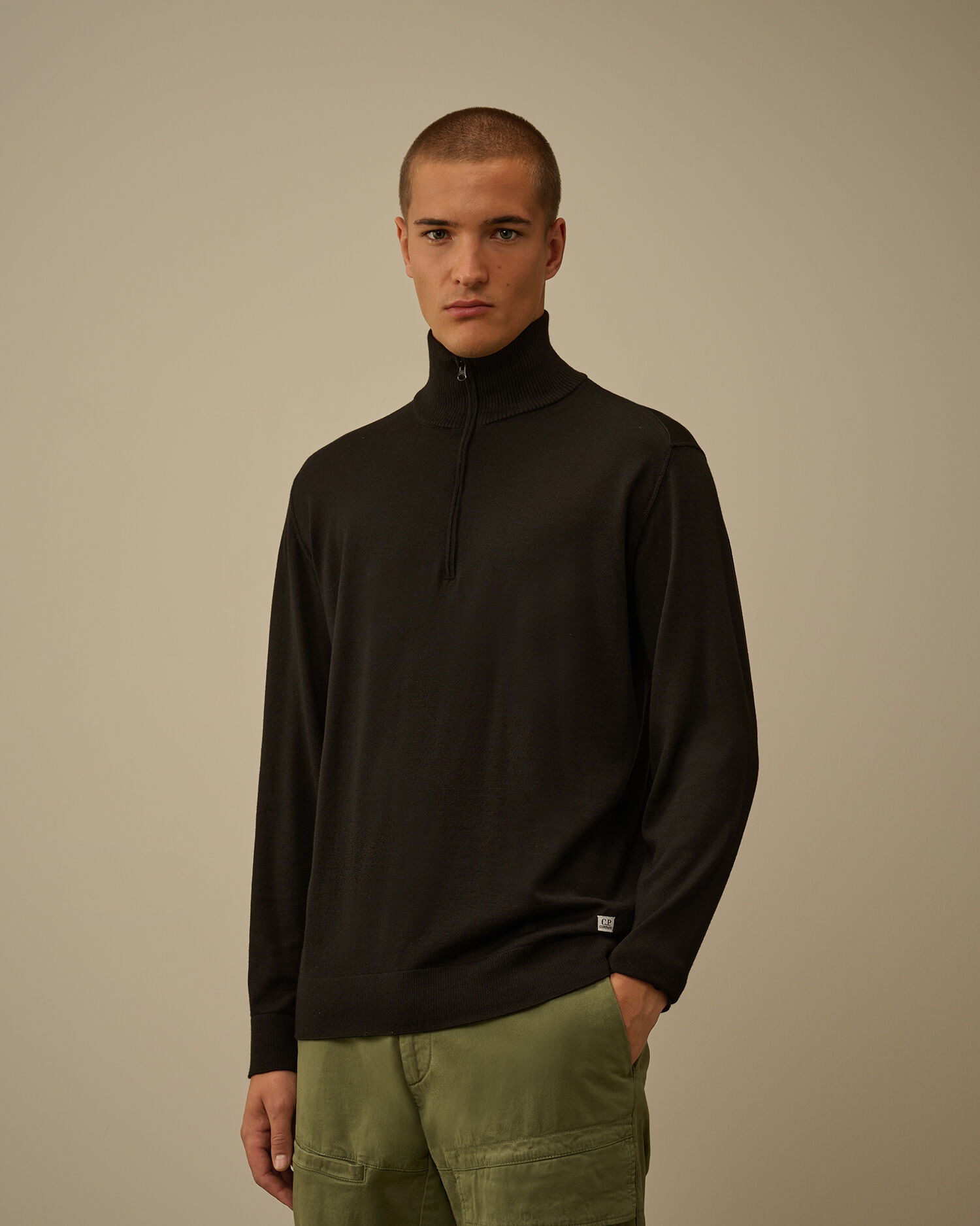 Silk Ultrafine Merino Wool Half Zip Sweater - 3