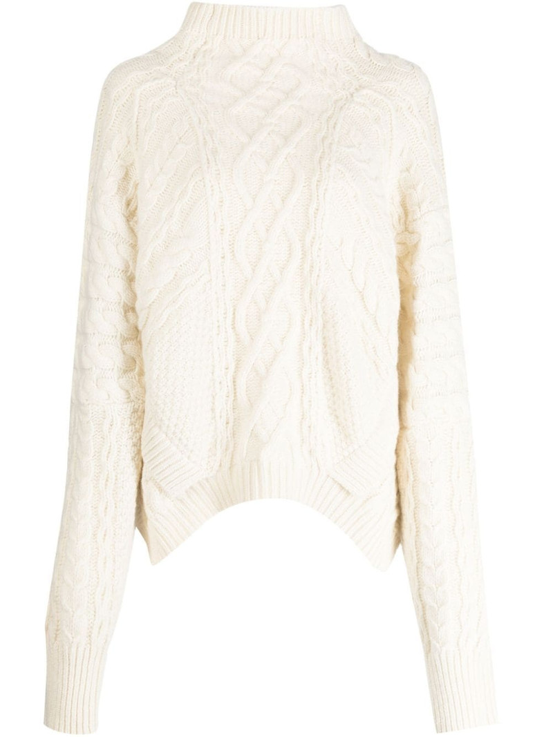 cable-knit wool jumper 1