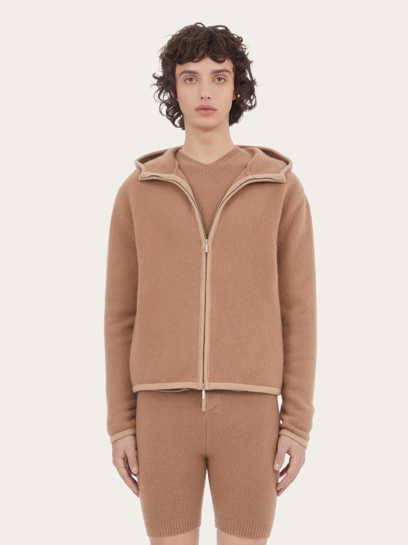 FERRAGAMO Knitted zip blouson outlook