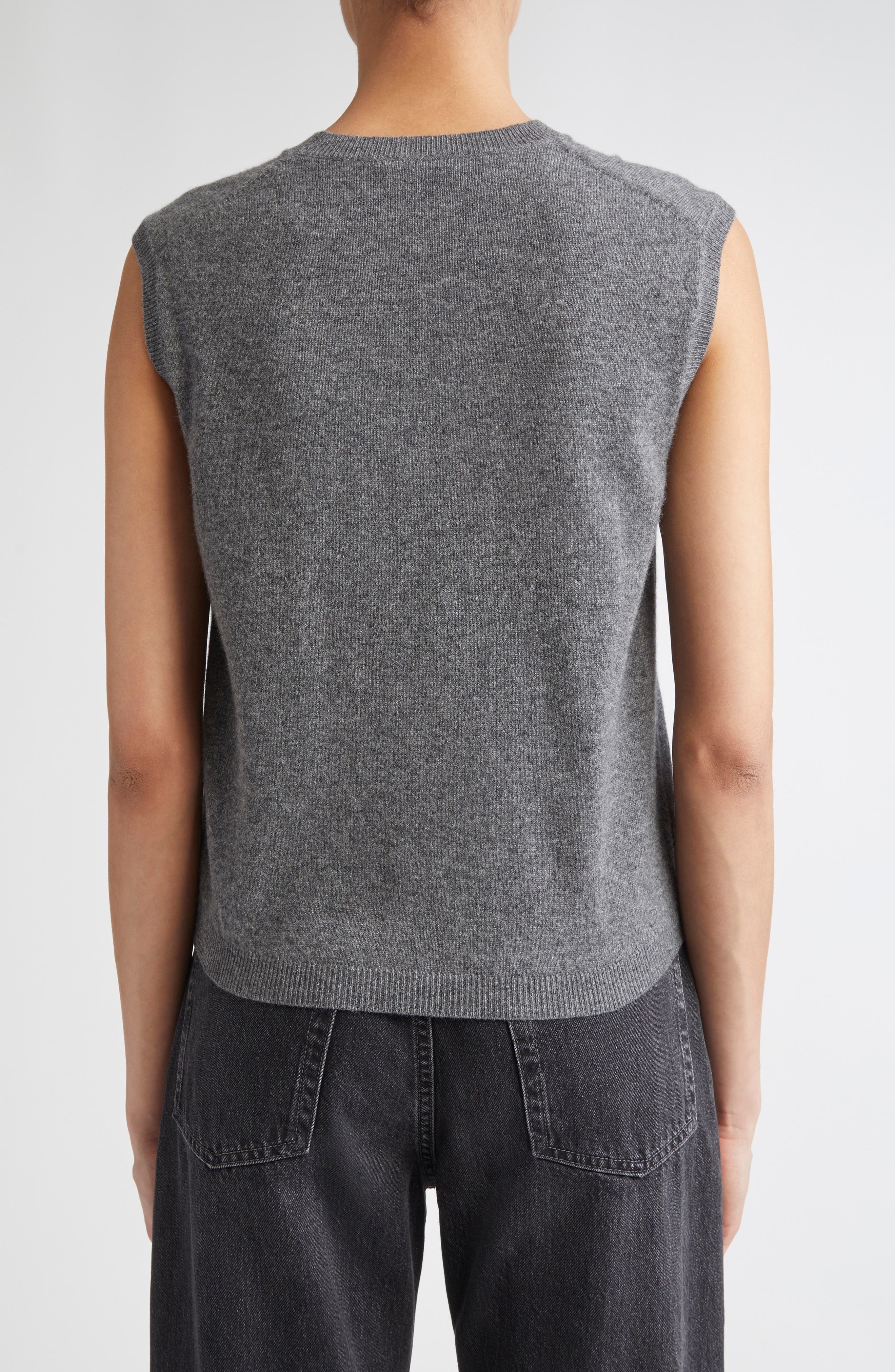 FERRAGAMO Cashmere Blend Sweater Vest in Grigio Melange at Nordstrom - 2