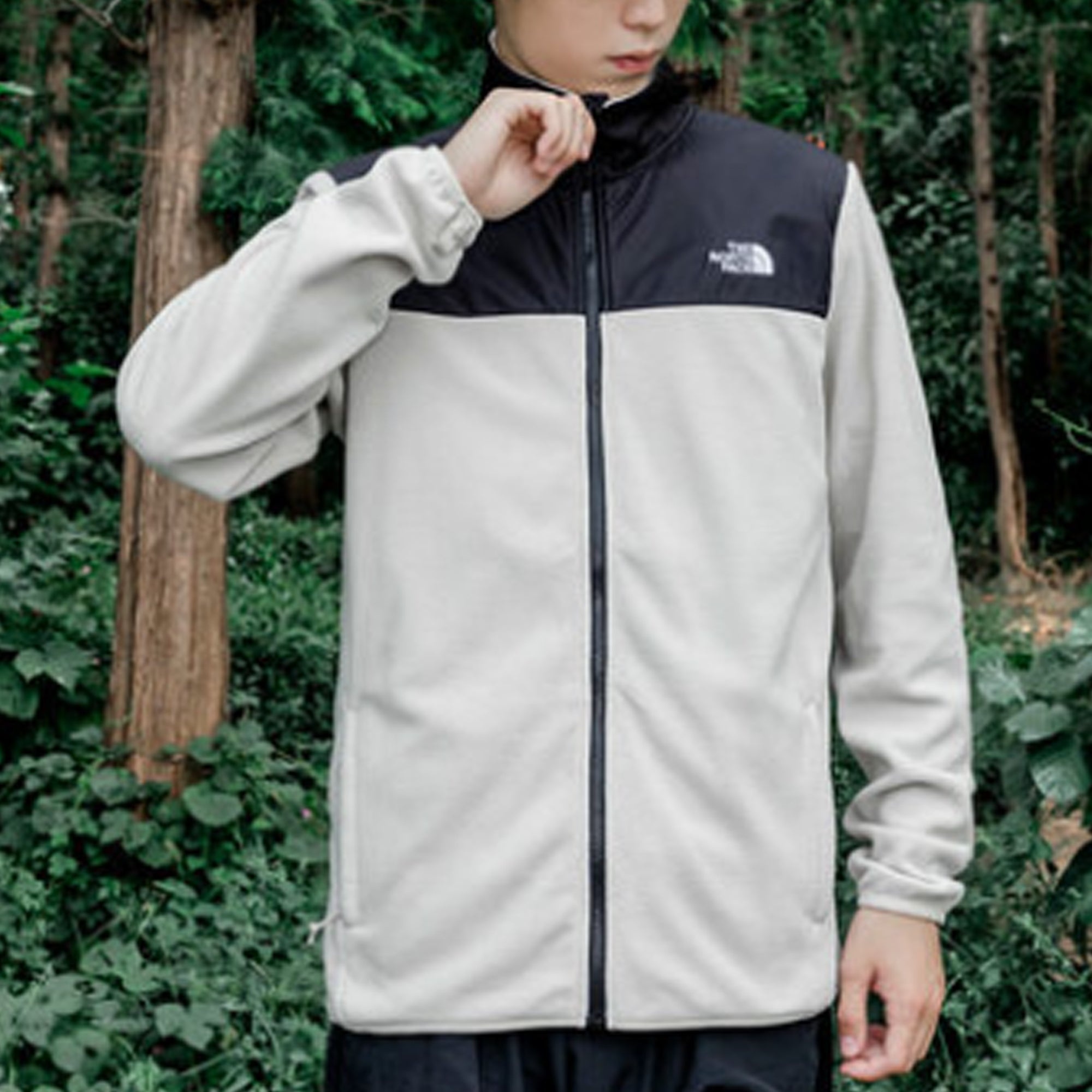 THE NORTH FACE Logo Fleece Jacket 'White' NF0A49AE-738 - 4