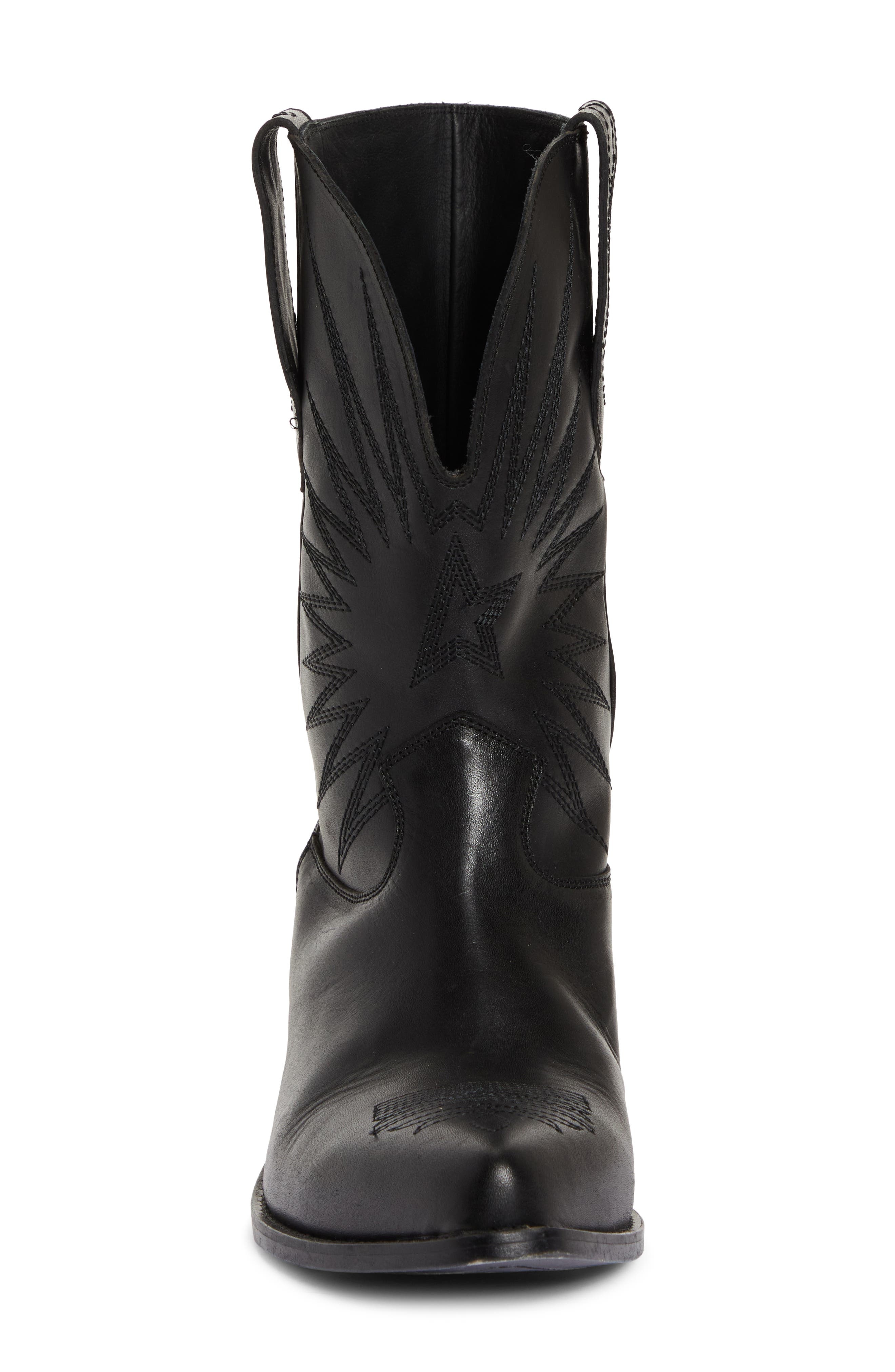 Golden Goose Wish Star Pointed Toe Western Boot in Black at Nordstrom - 4