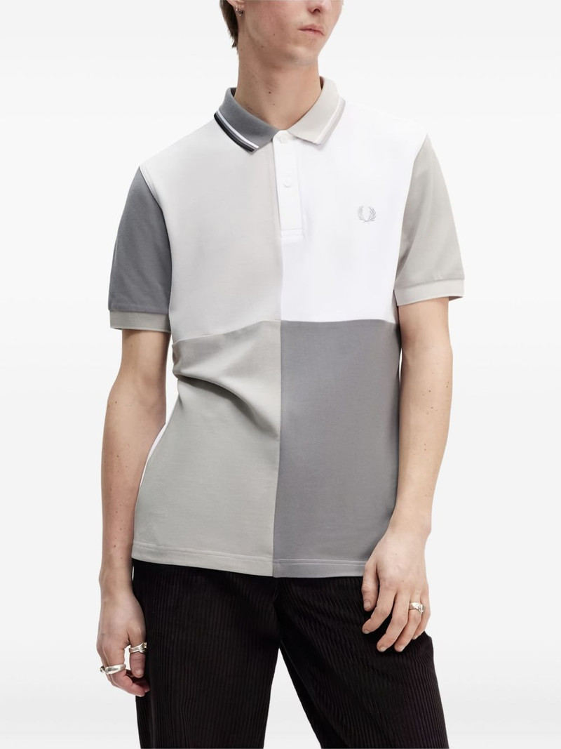 Fred Perry x Beams panelled cotton polo shirt outlook
