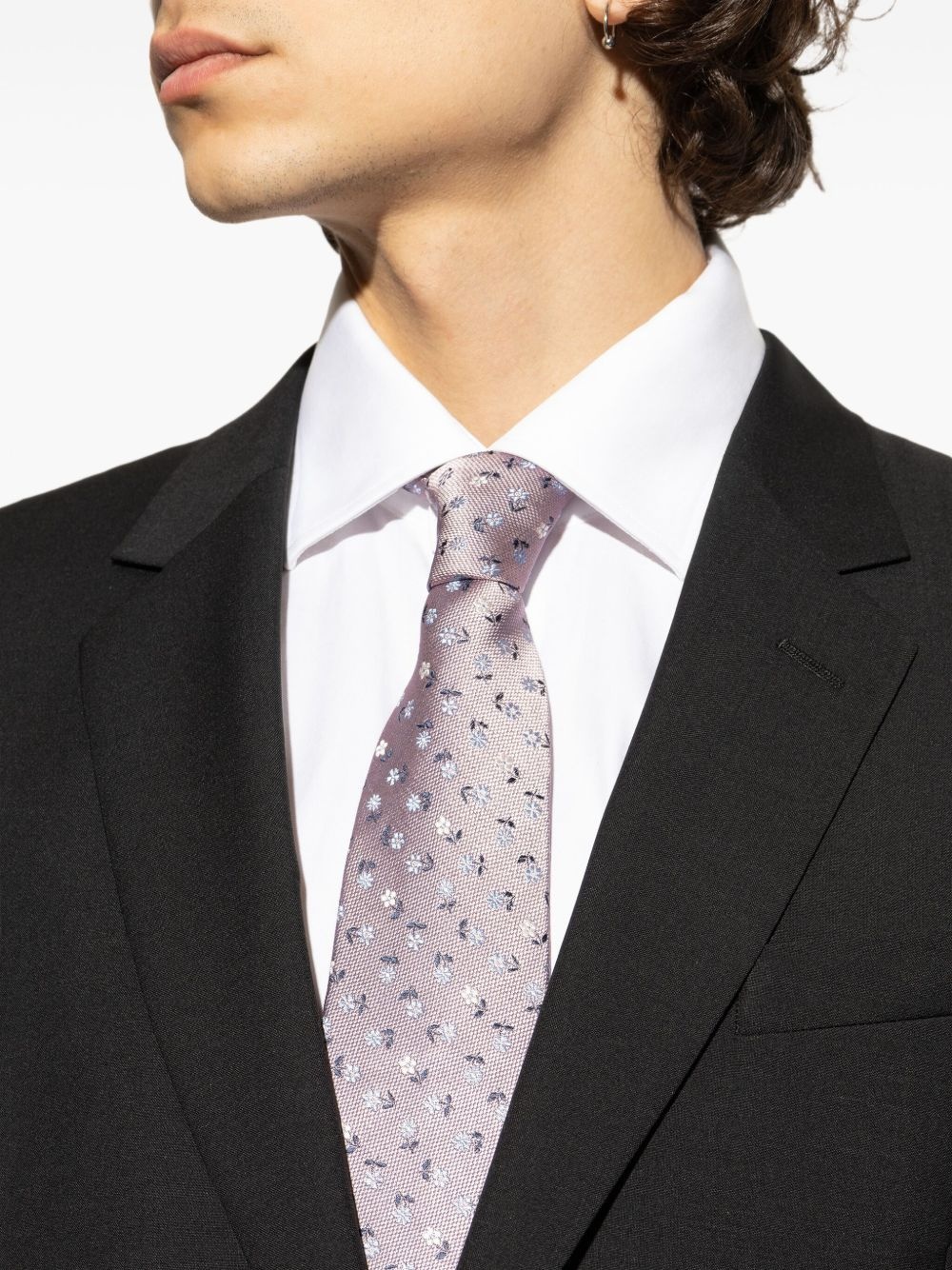 jacquard silk tie - 4