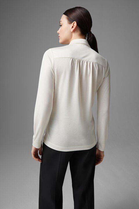 Yvette jersey blouse in Off-white - 3