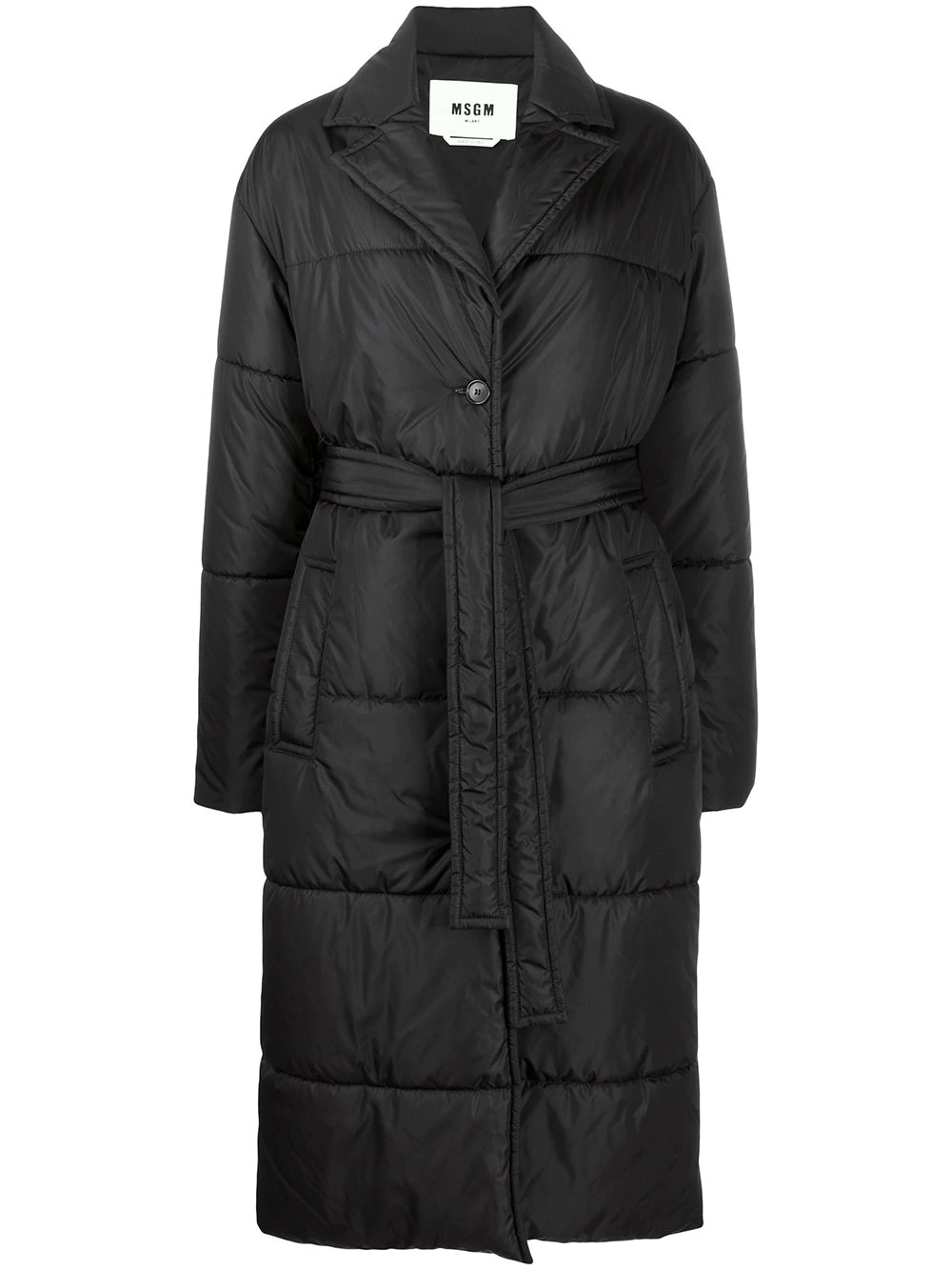 long-length padded coat - 1