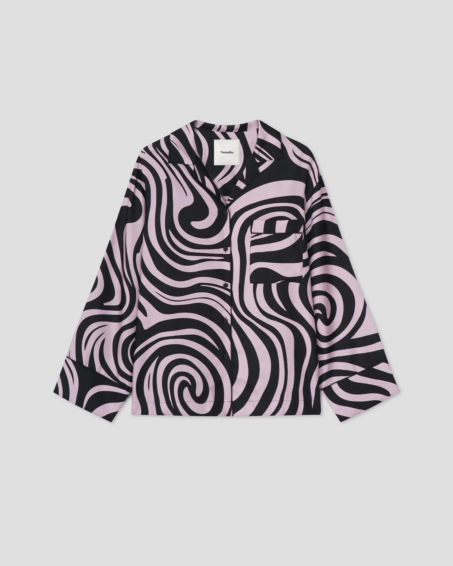 Twill Silk Pyjama Shirt - 1