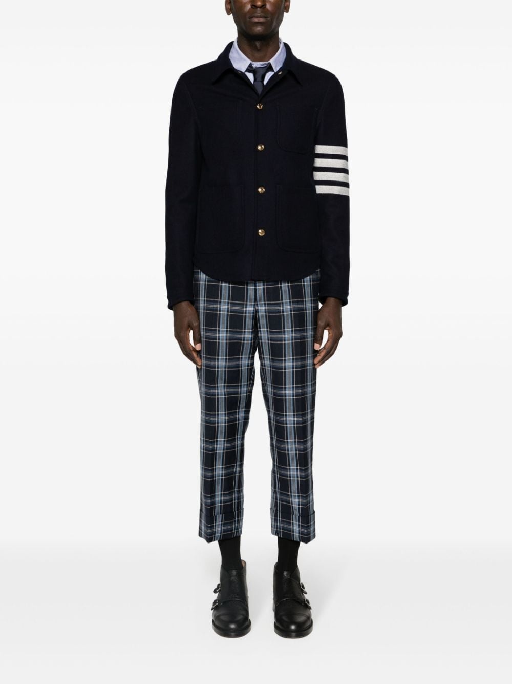 4-Bar stripe shirt jacket - 2
