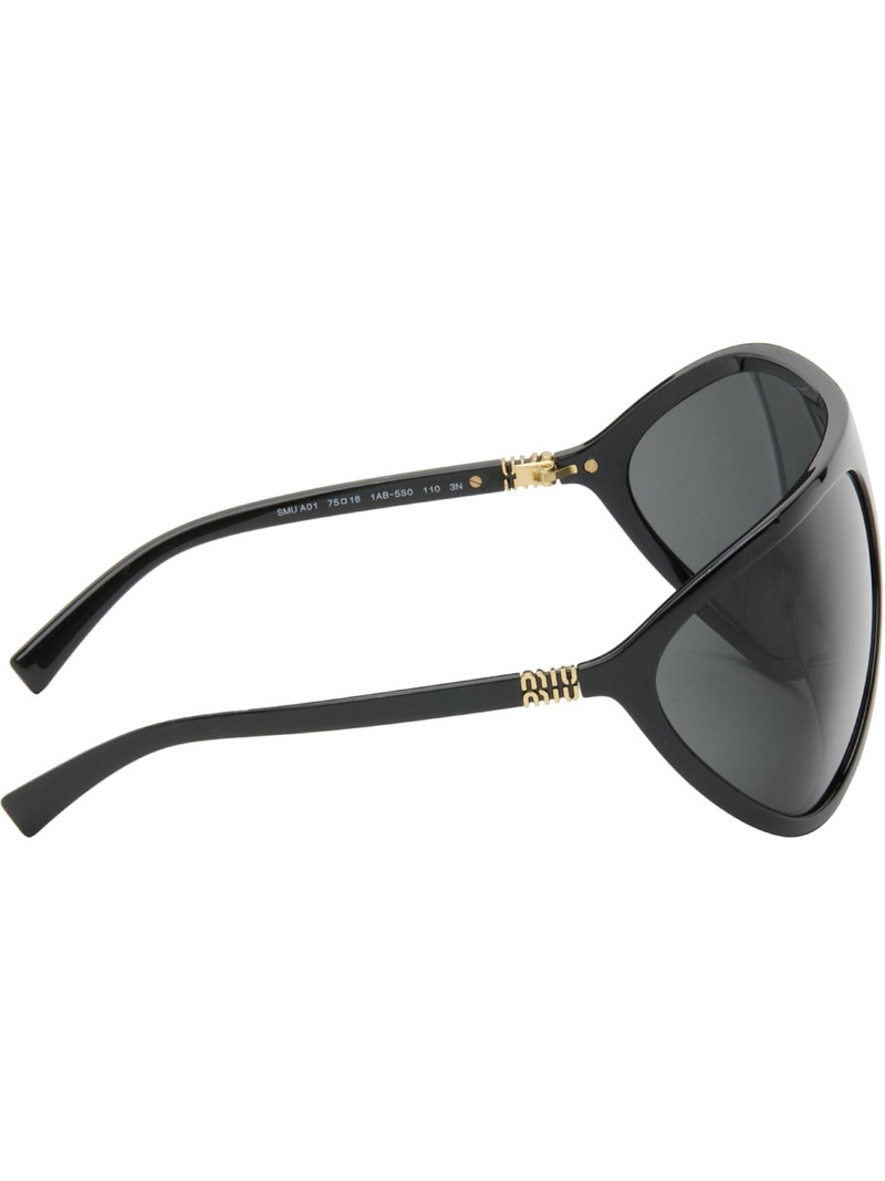 Miu Miu Black Mask Sunglasses outlook